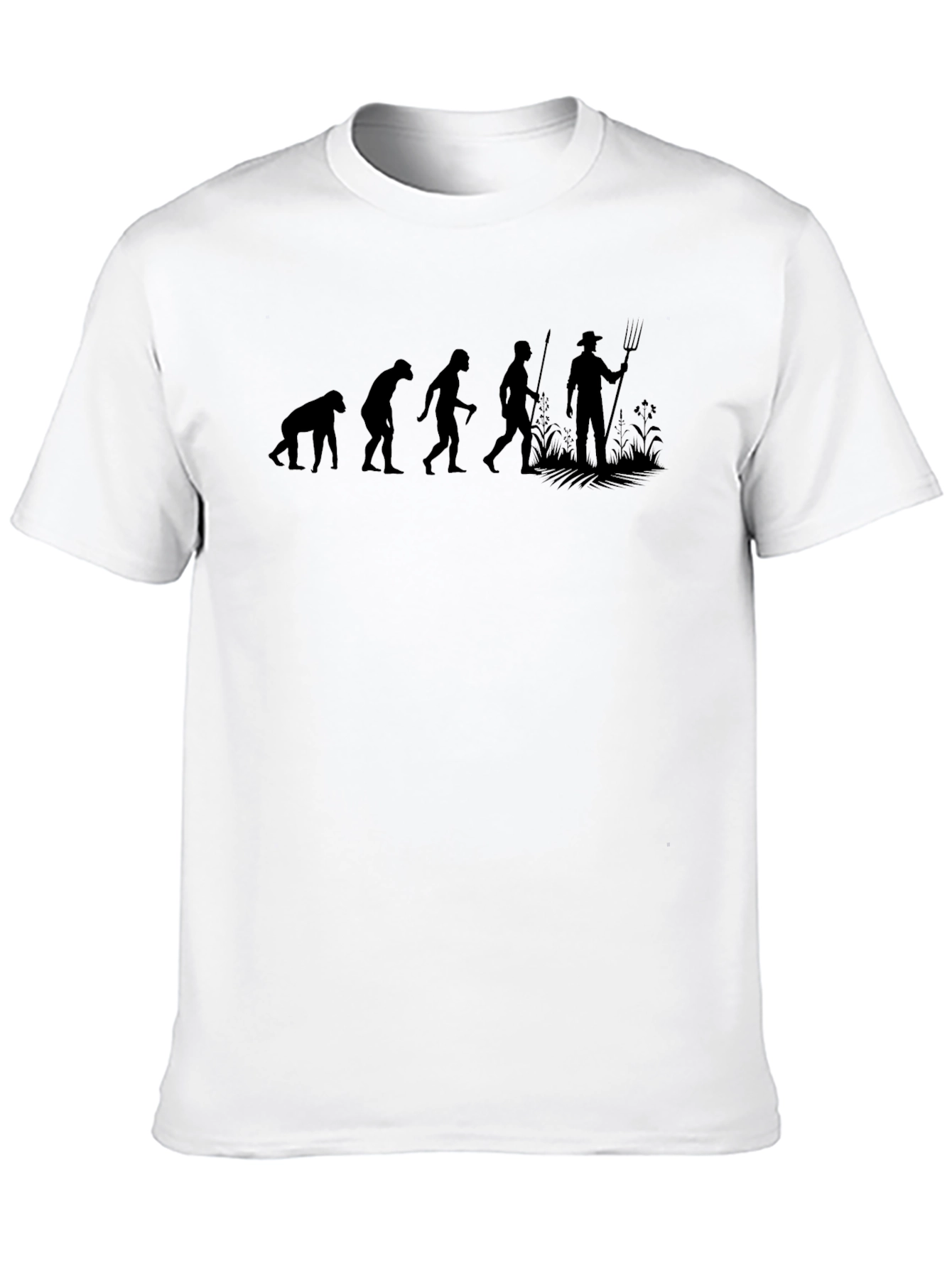 Evolution of Farming T-Shirt - Black Graphic Tee