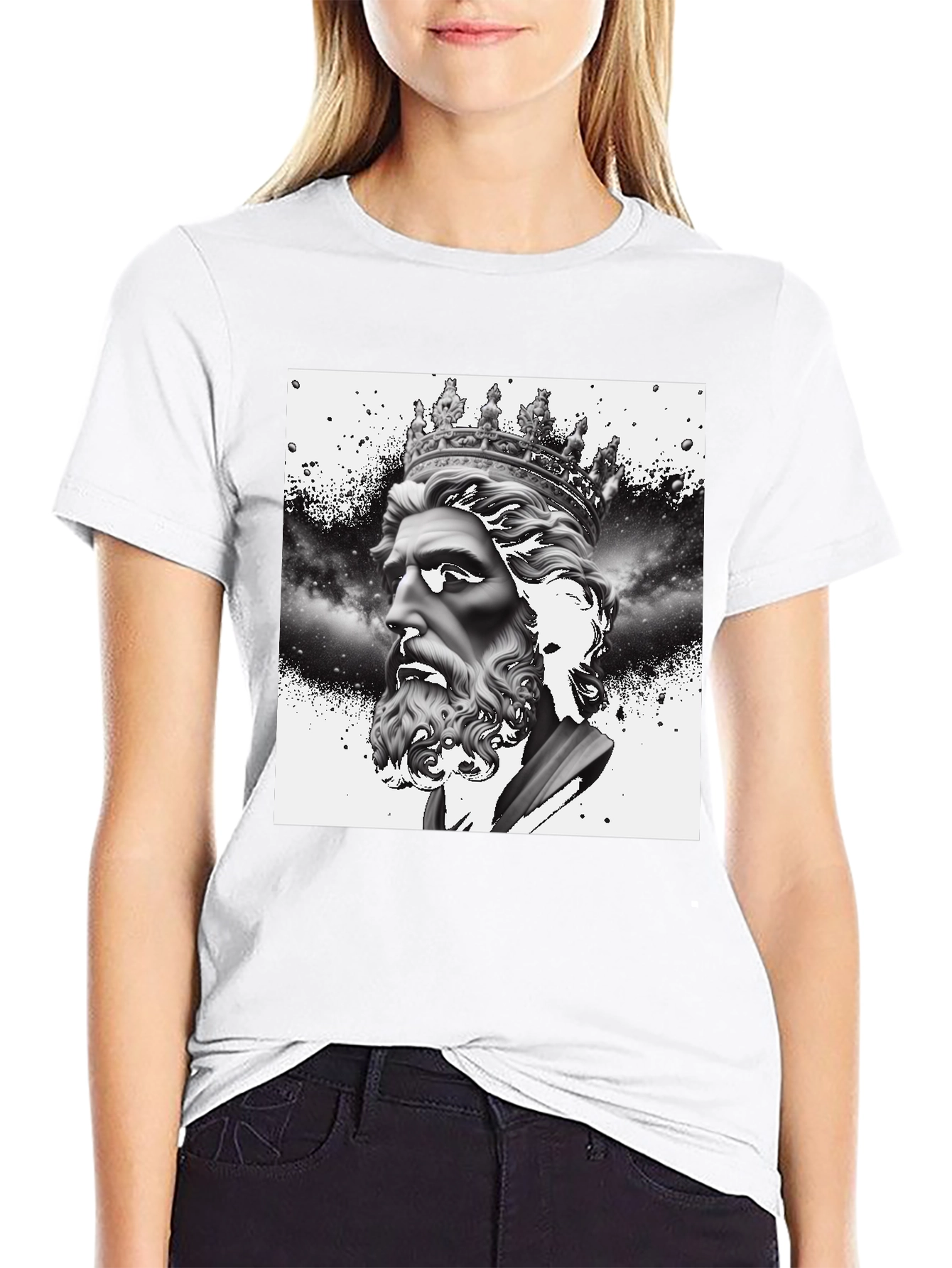 King Neptune Graphic Tee - Black Cotton Blend