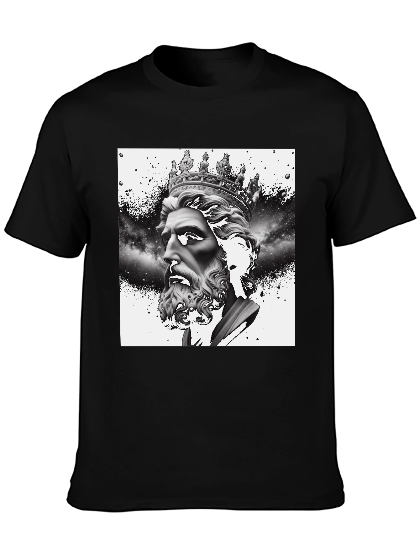King Neptune Graphic Tee - Black Cotton Blend