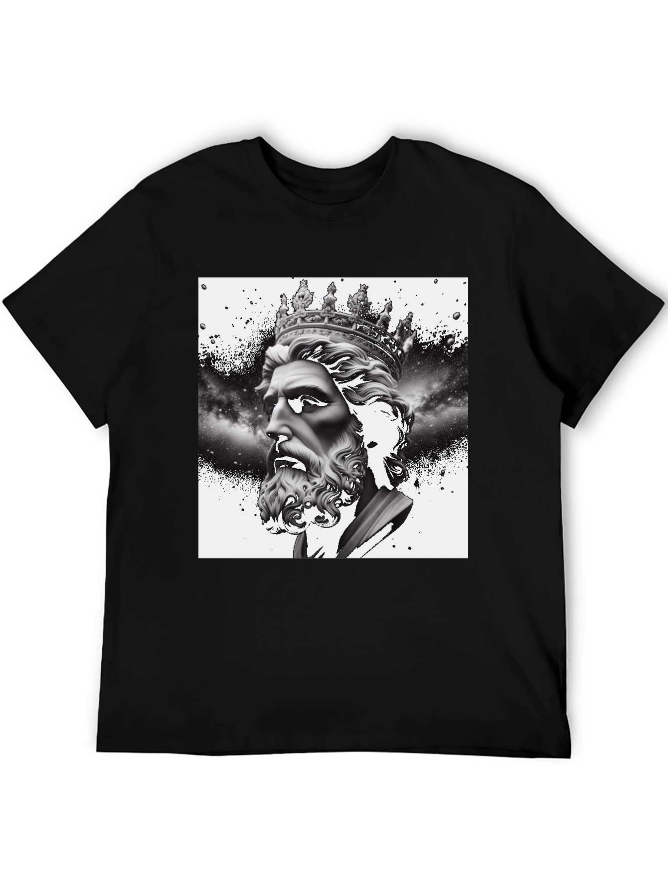 King Neptune Graphic Tee - Black Cotton Blend