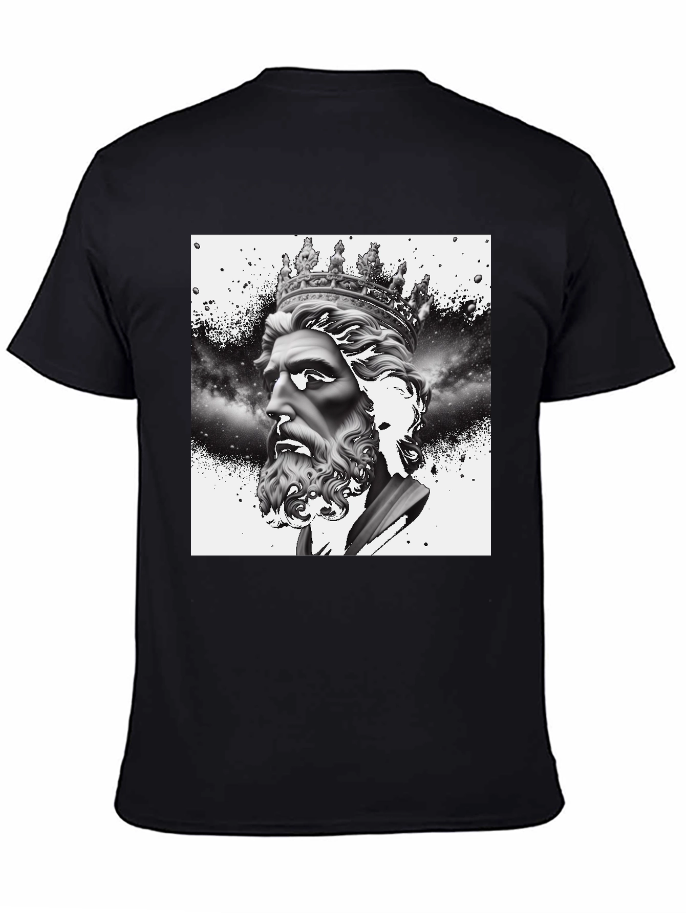 King Neptune Graphic Tee - Black Cotton Blend