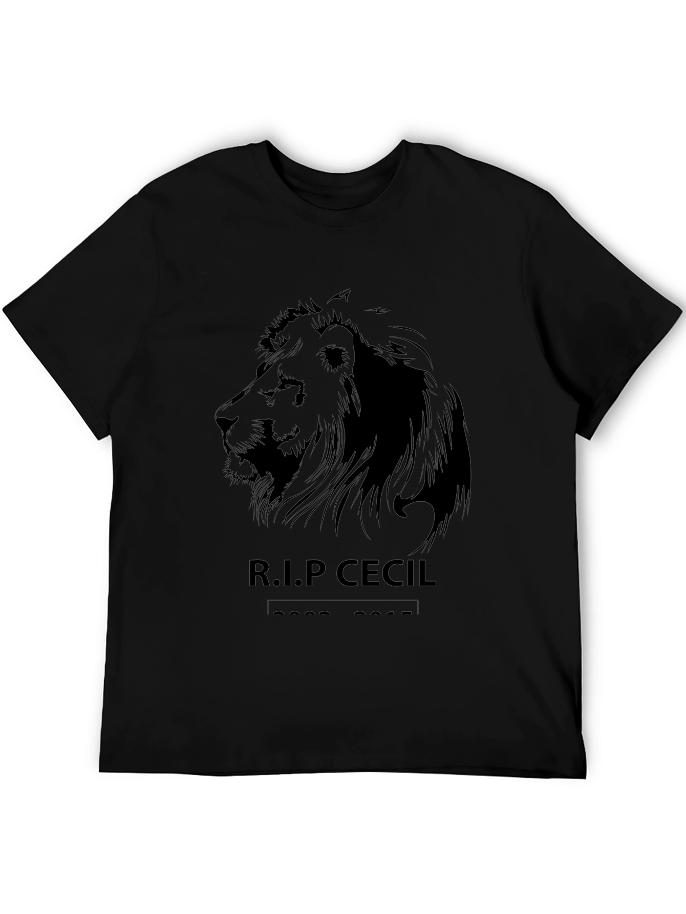 RIP Cecil Lion Graphic Tee - Black