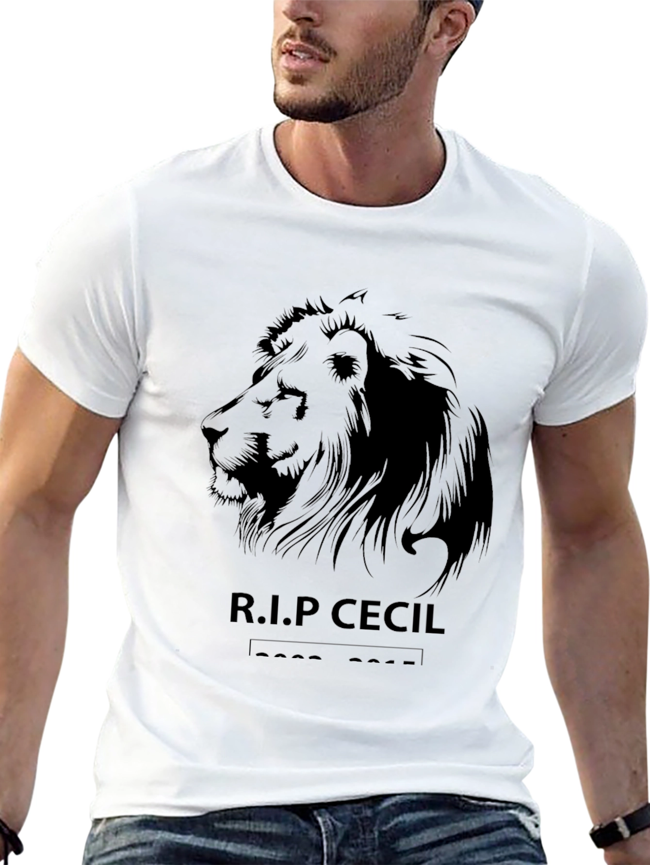 RIP Cecil Lion Graphic Tee - Black