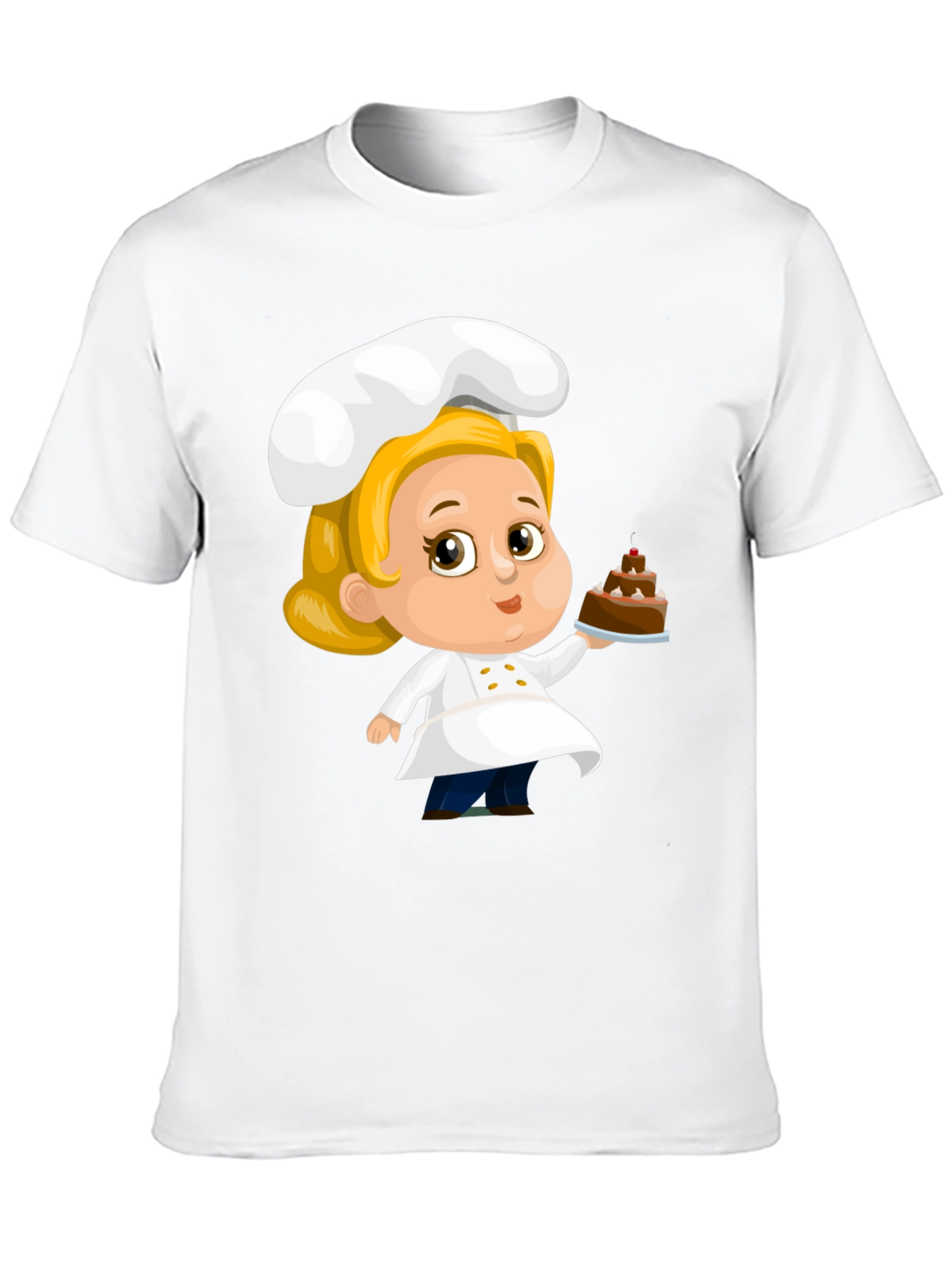 Chef Cartoon T-Shirt - Cute Baker Design