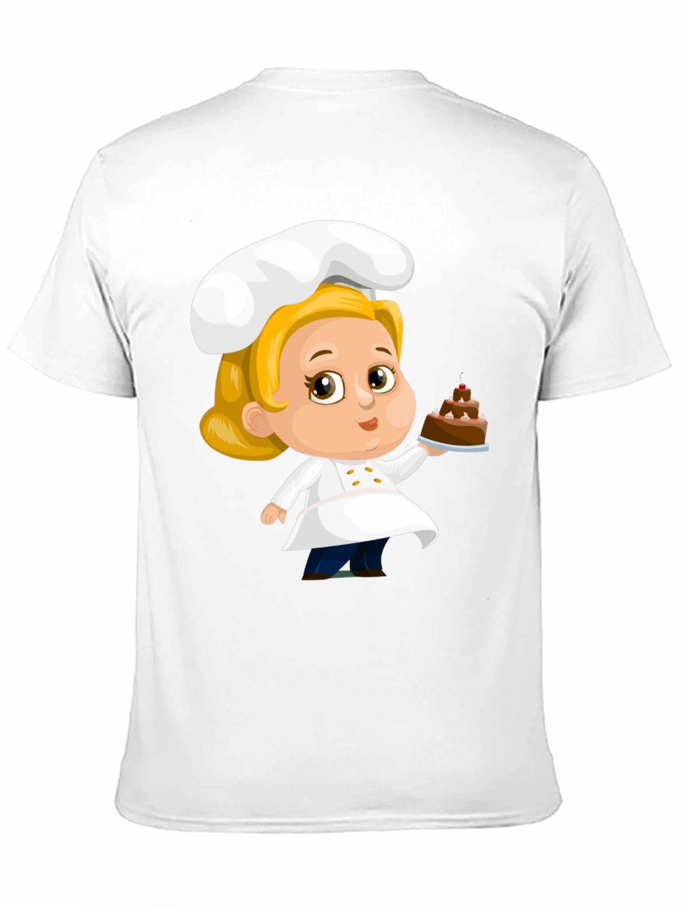 Chef Cartoon T-Shirt - Cute Baker Design
