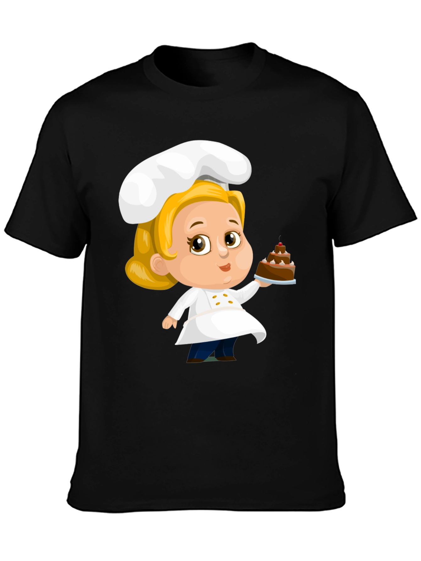 Chef Cartoon T-Shirt - Cute Baker Design