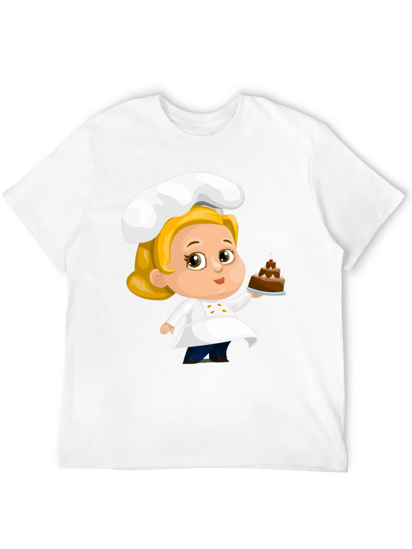 Chef Cartoon T-Shirt - Cute Baker Design