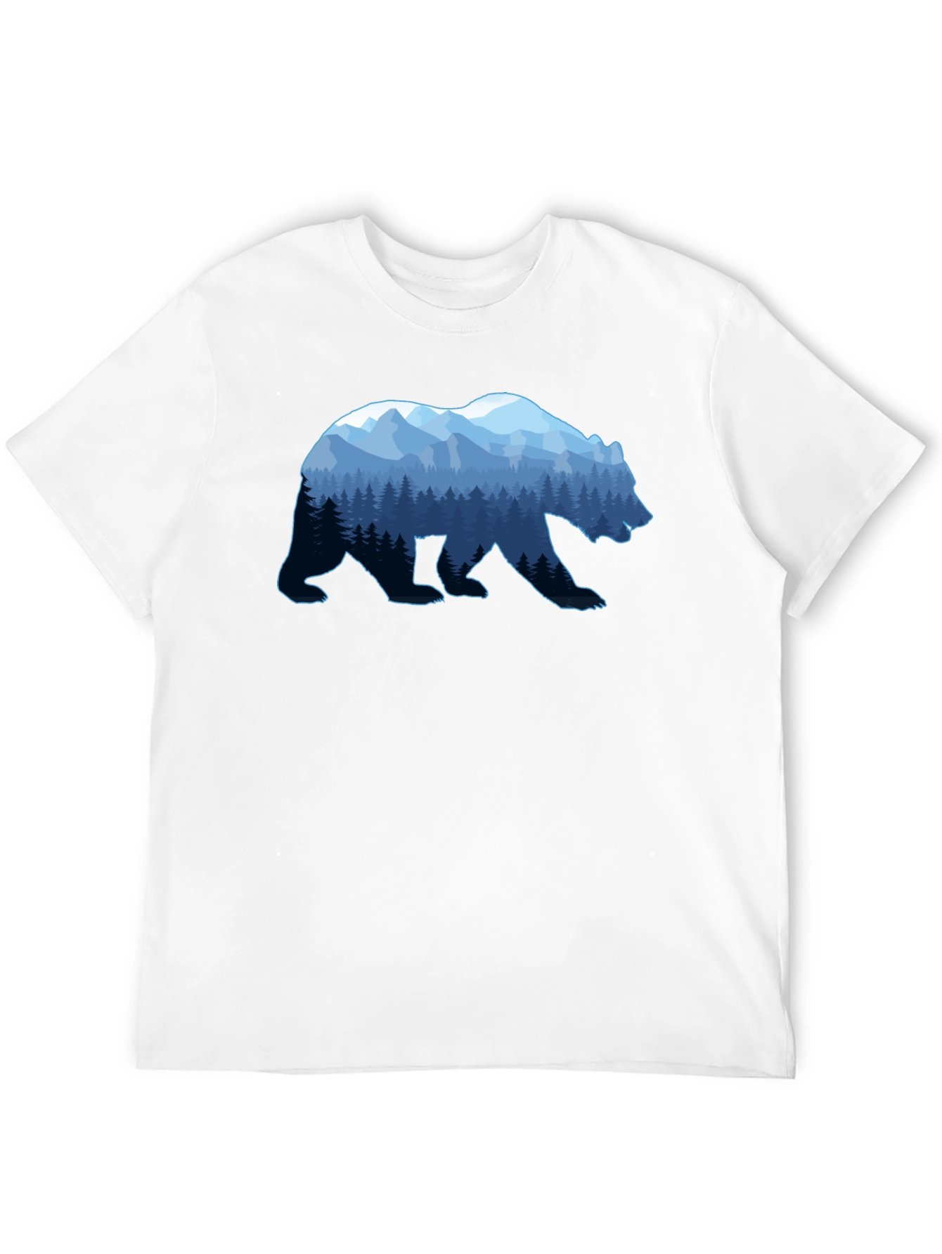 Mountain Bear Graphic T-Shirt - Nature Inspired Design