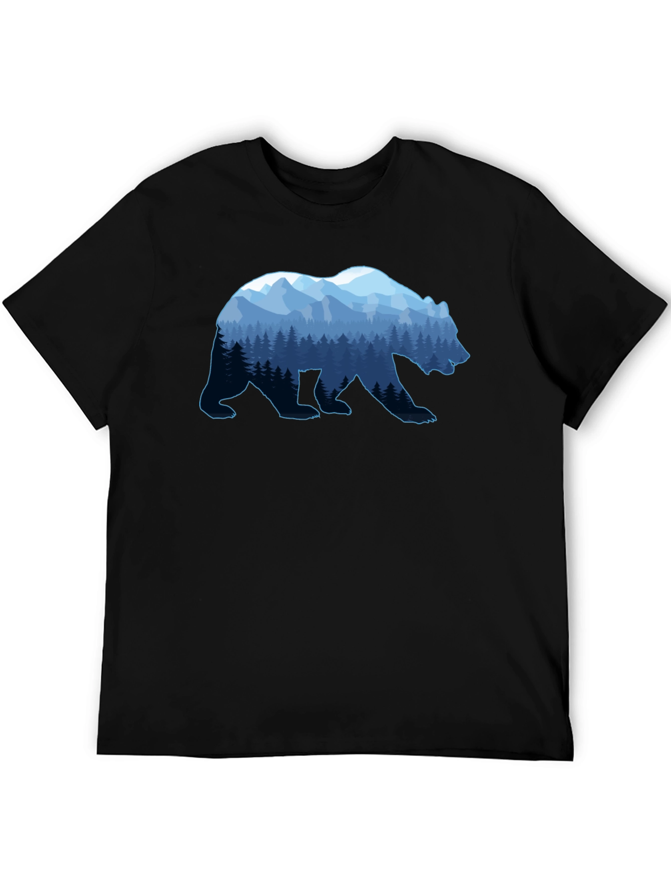 Mountain Bear Graphic T-Shirt - Nature Inspired Design