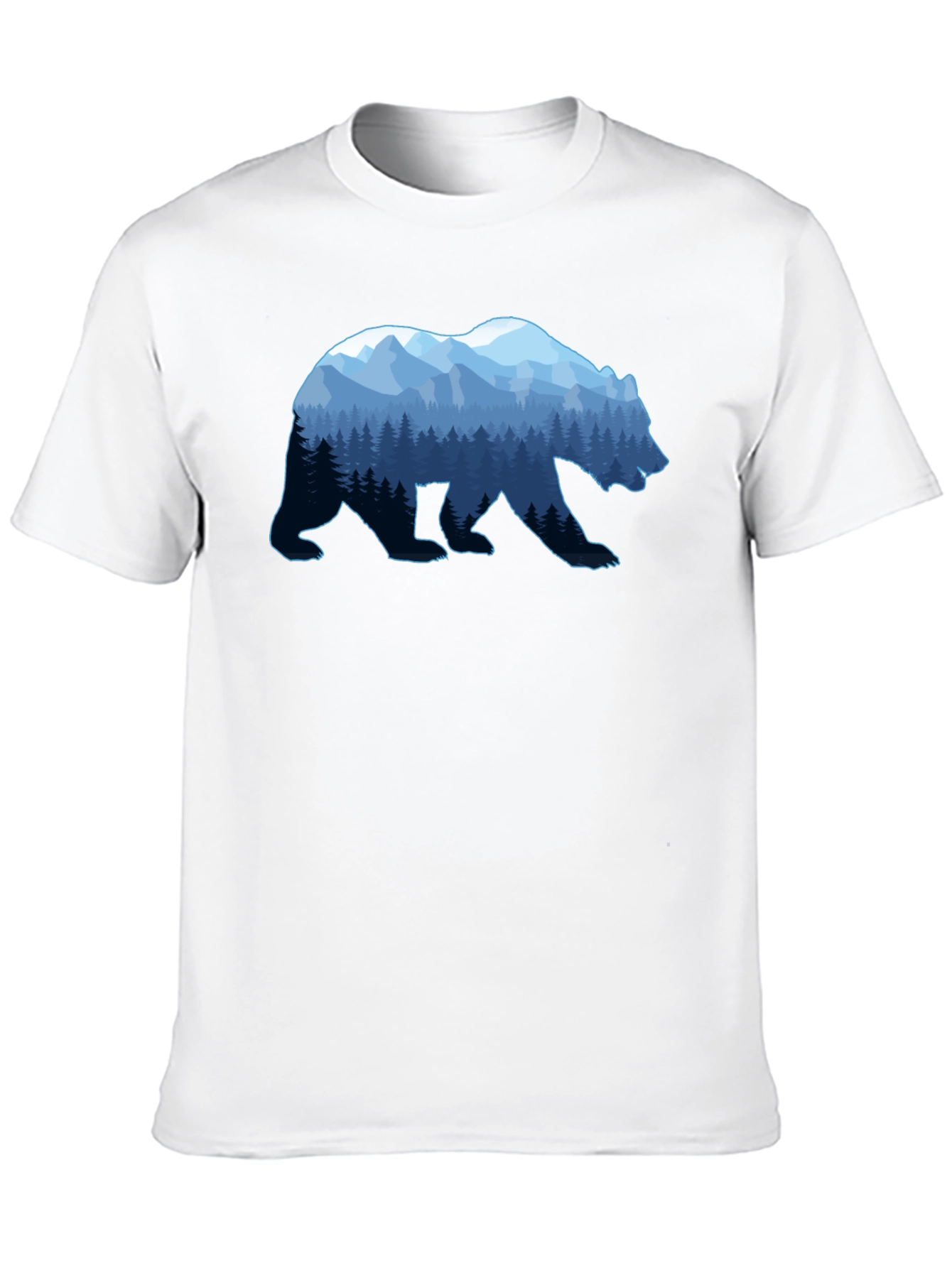 Mountain Bear Graphic T-Shirt - Nature Inspired Design