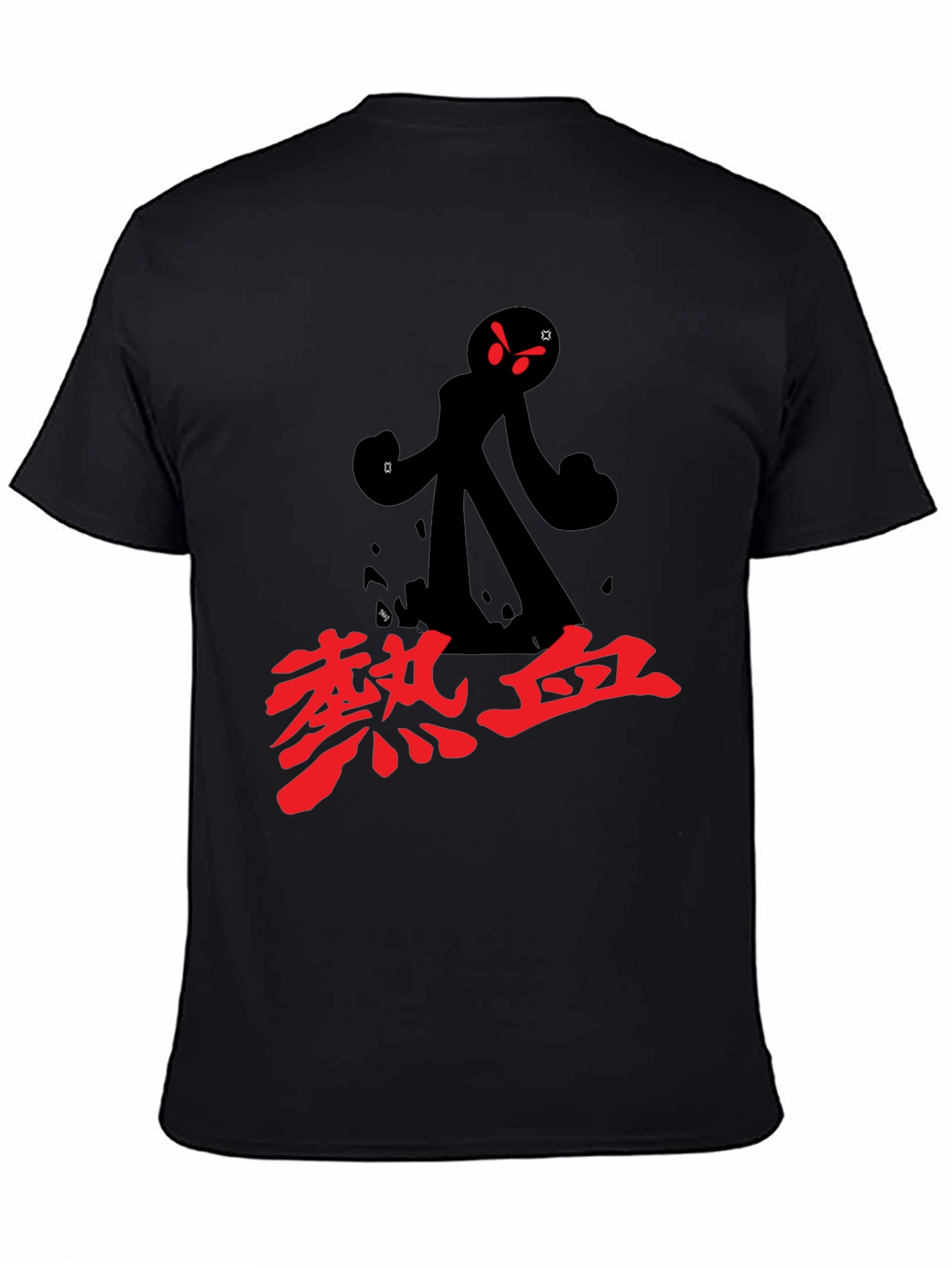 Black T-Shirt with Anime Graphic