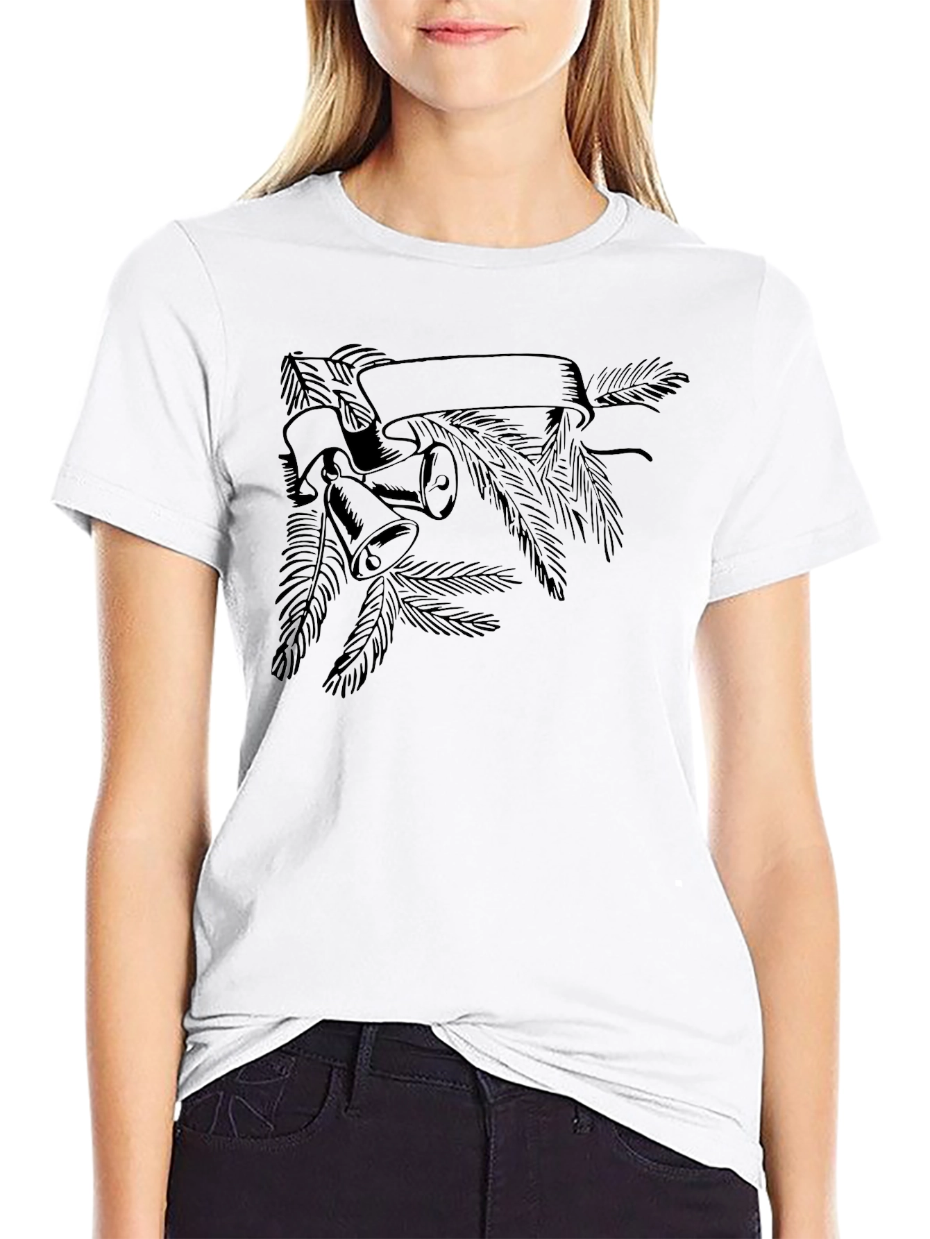 Christmas Bell & Banner Graphic T-Shirt