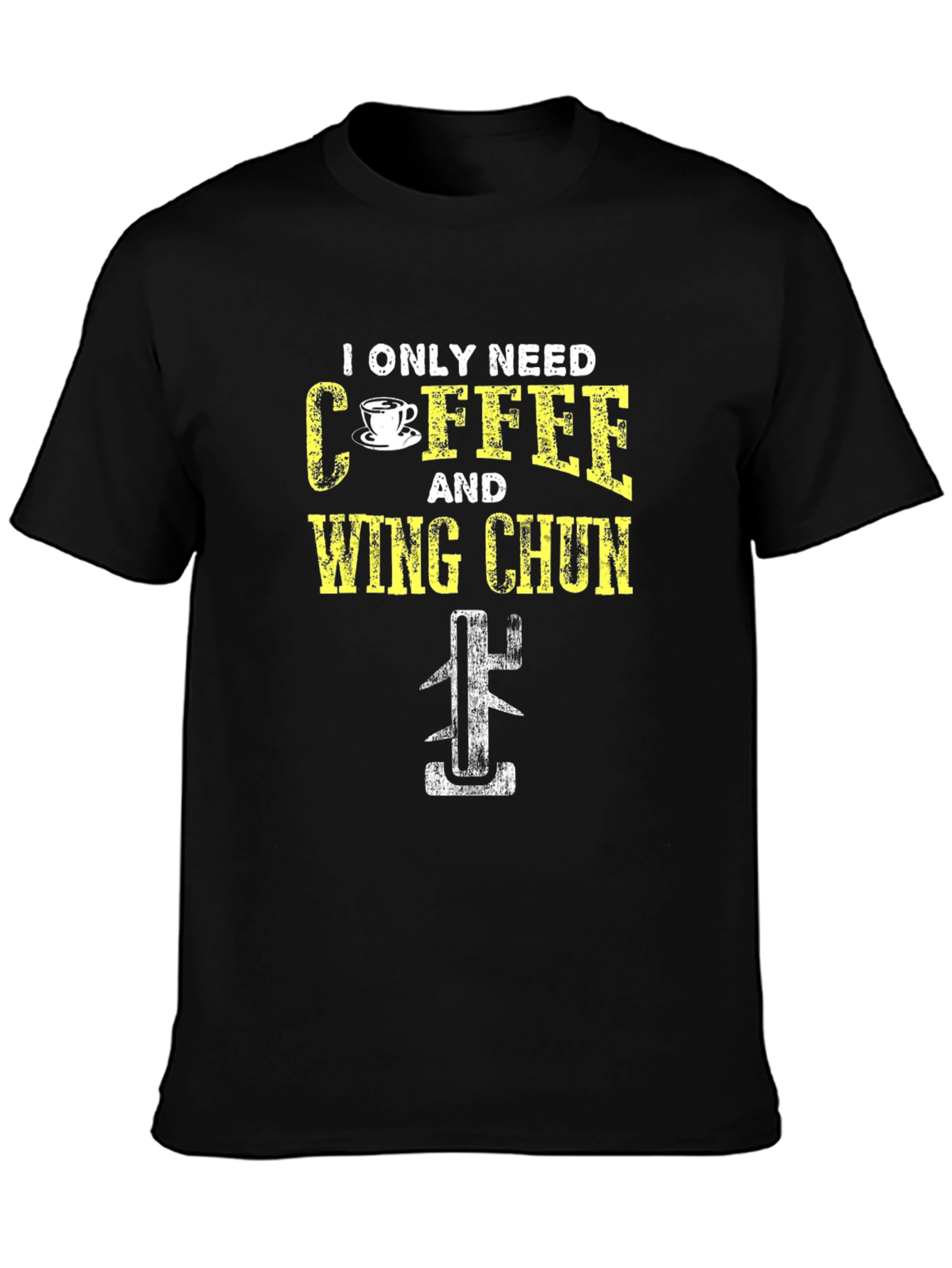 Coffee and Wing Chun Black T-Shirt