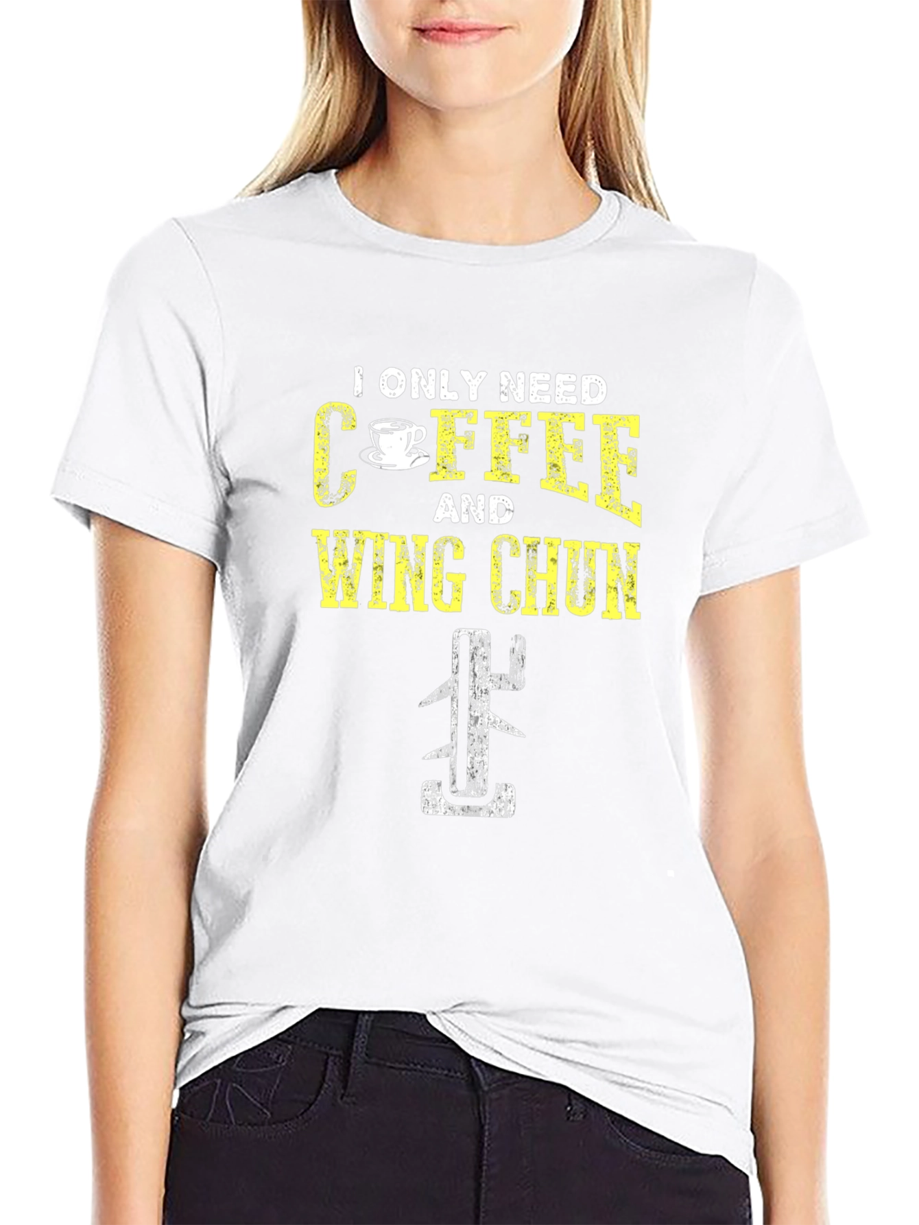 Coffee and Wing Chun Black T-Shirt