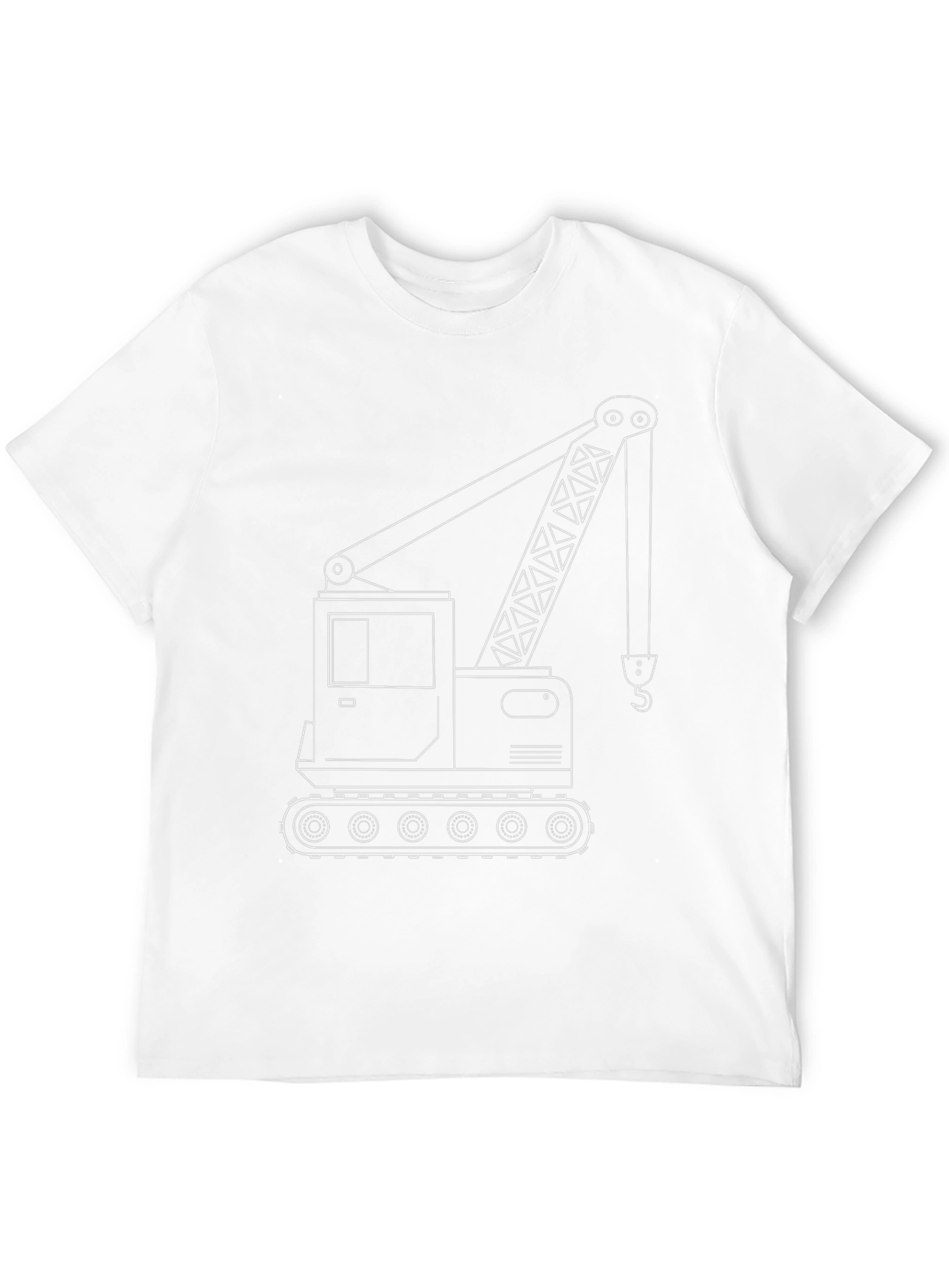 Crane Truck Graphic Tee - Construction Vehicle T-Shirt