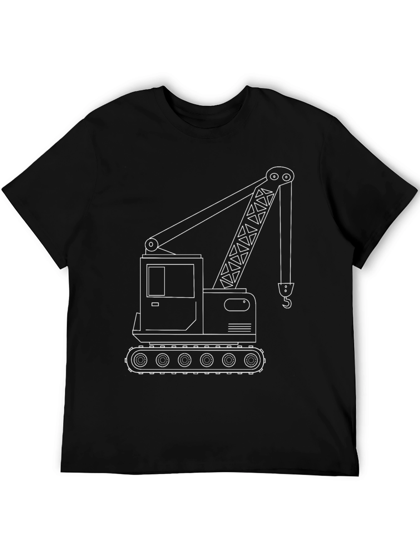 Crane Truck Graphic Tee - Construction Vehicle T-Shirt