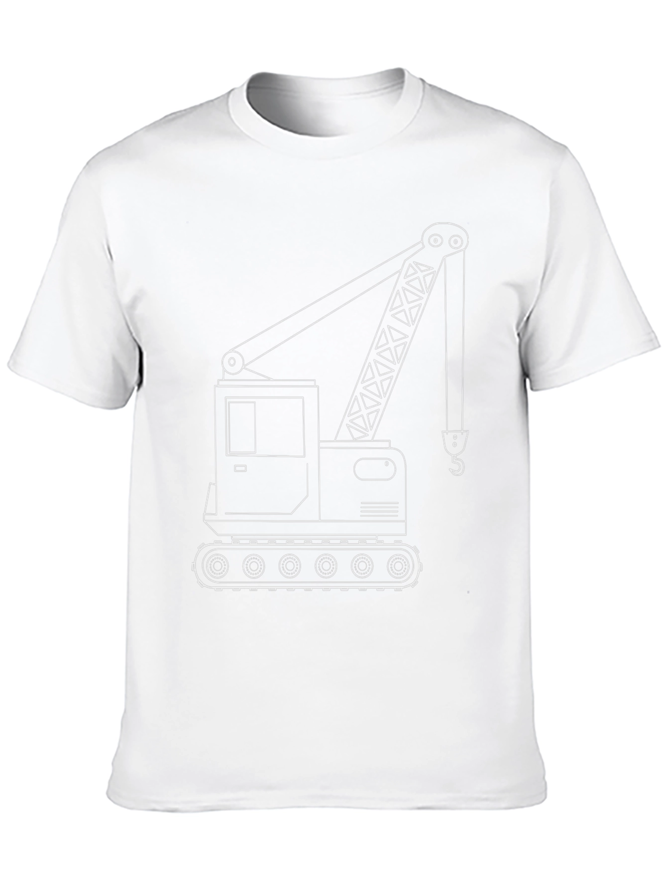 Crane Truck Graphic Tee - Construction Vehicle T-Shirt