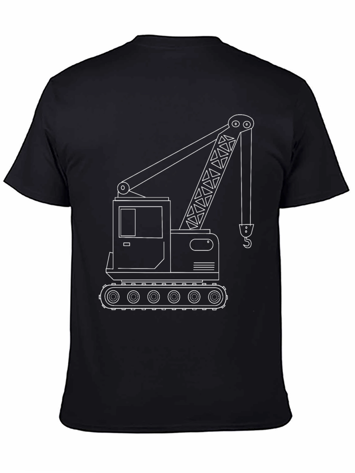 Crane Truck Graphic Tee - Construction Vehicle T-Shirt