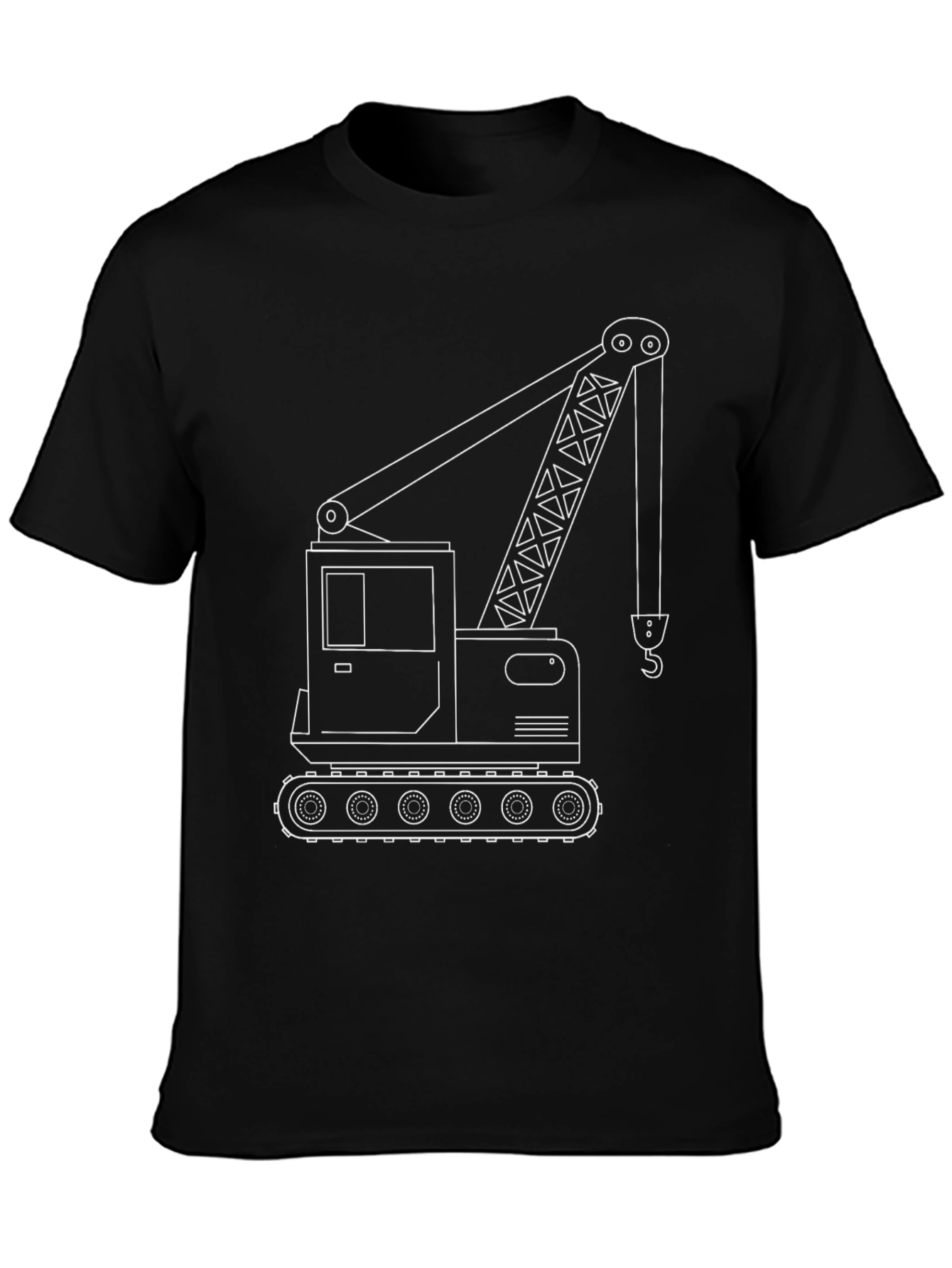 Crane Truck Graphic Tee - Construction Vehicle T-Shirt