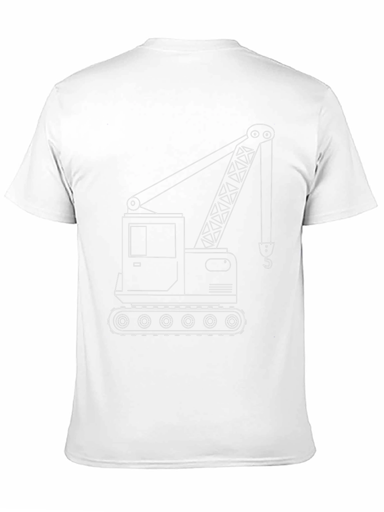 Crane Truck Graphic Tee - Construction Vehicle T-Shirt