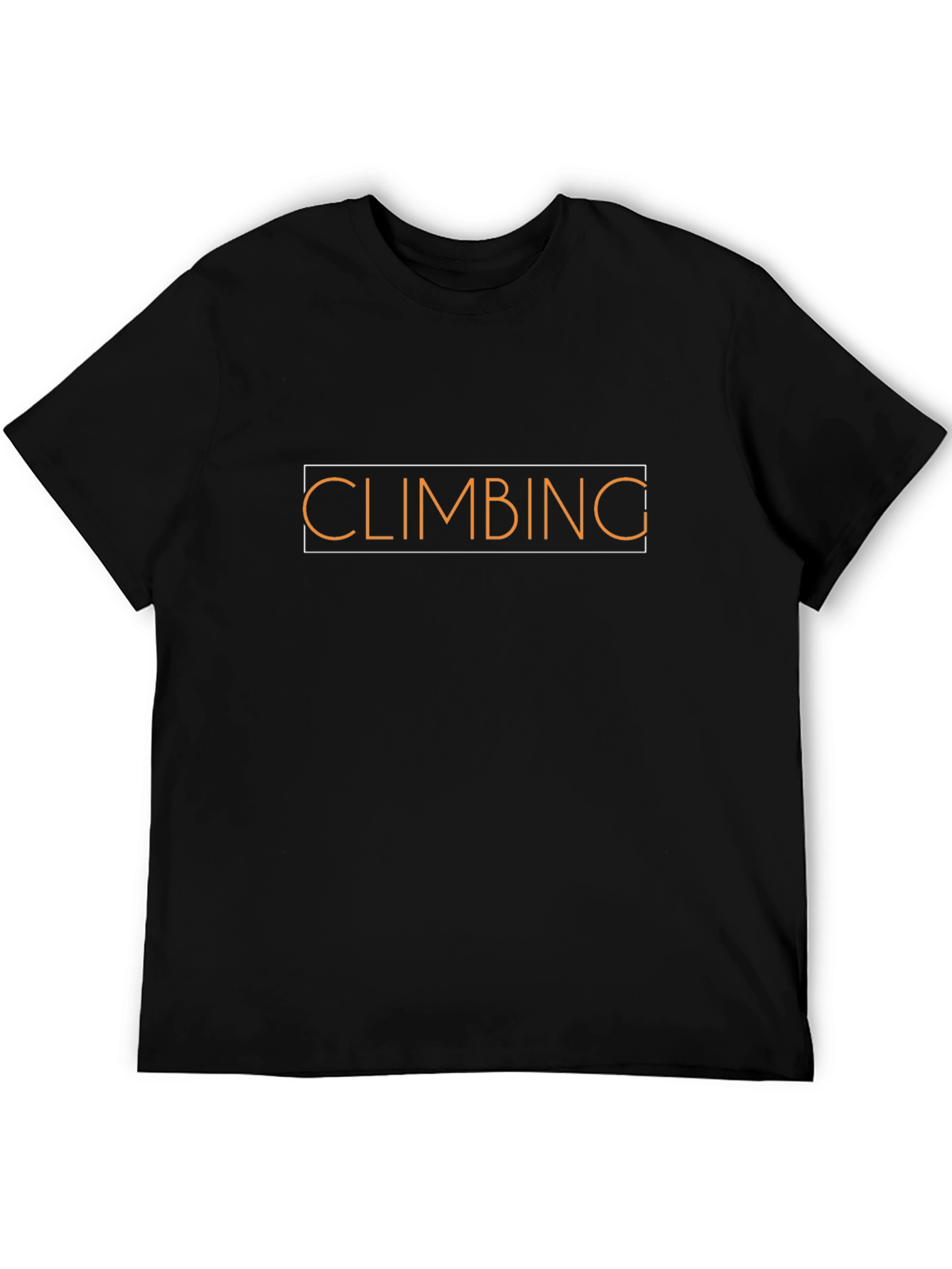 Climbing Graphic Tee - Black Cotton T-Shirt