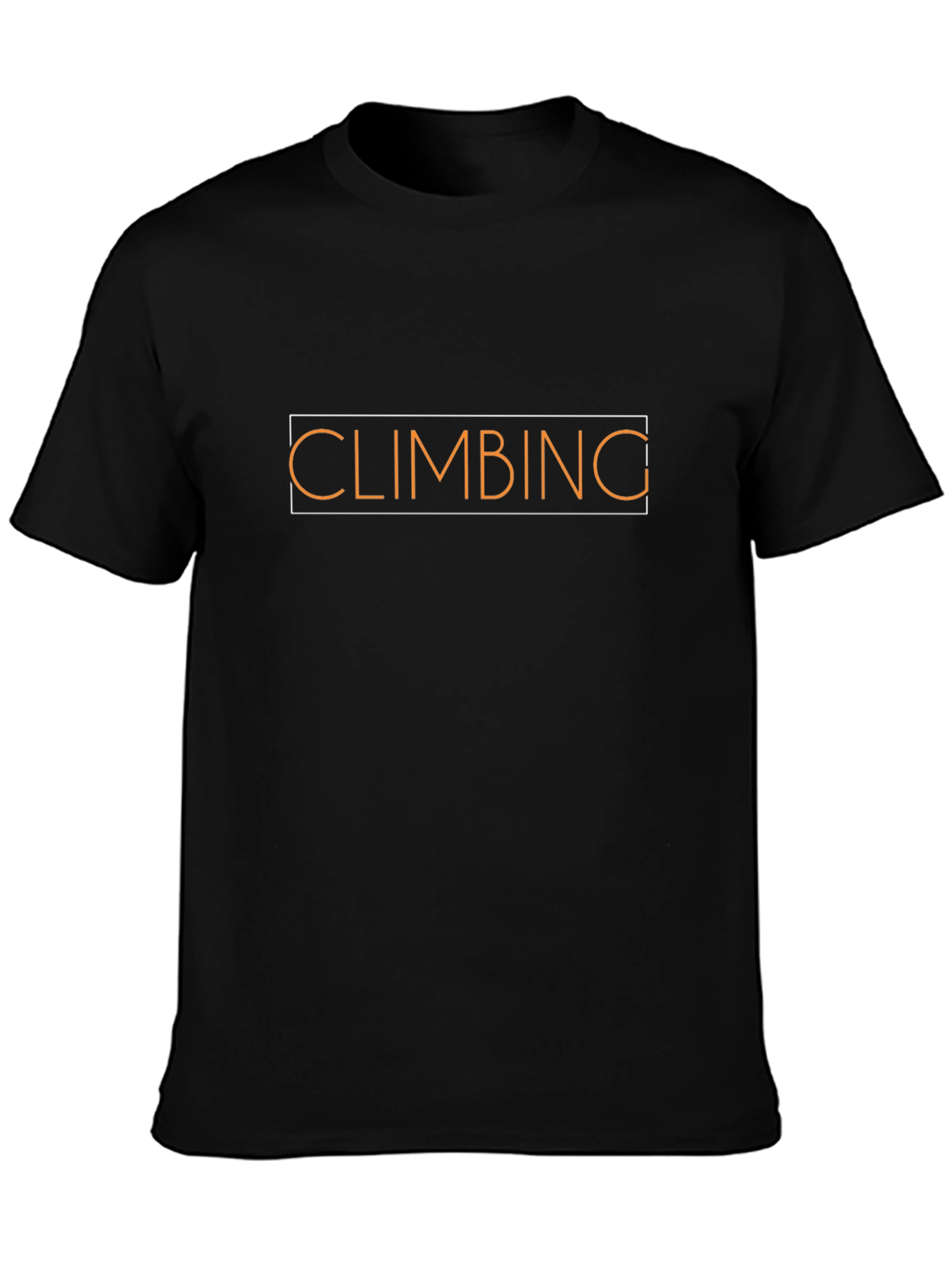 Climbing Graphic Tee - Black Cotton T-Shirt