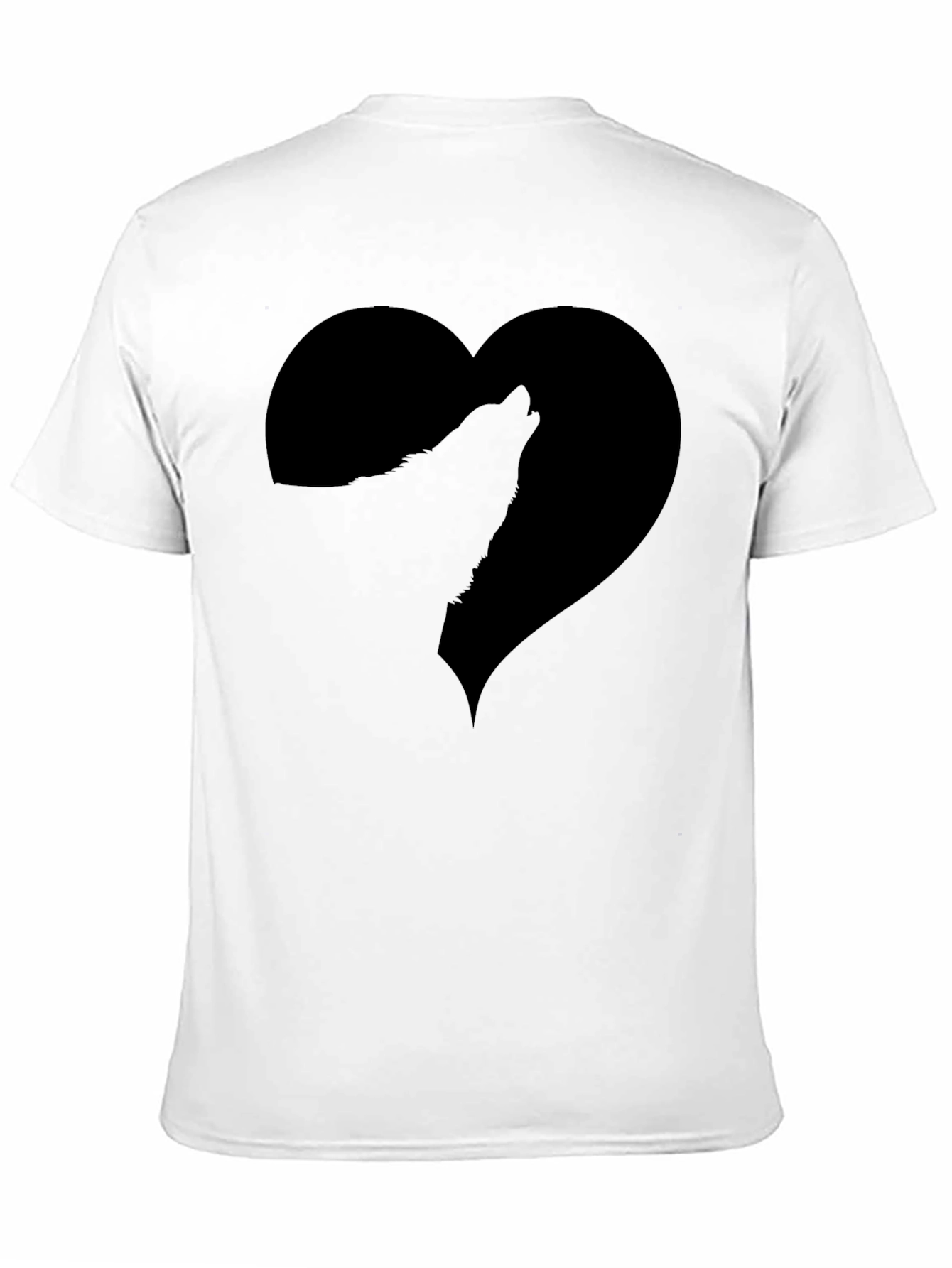 Wolf Heart Black Graphic Tee