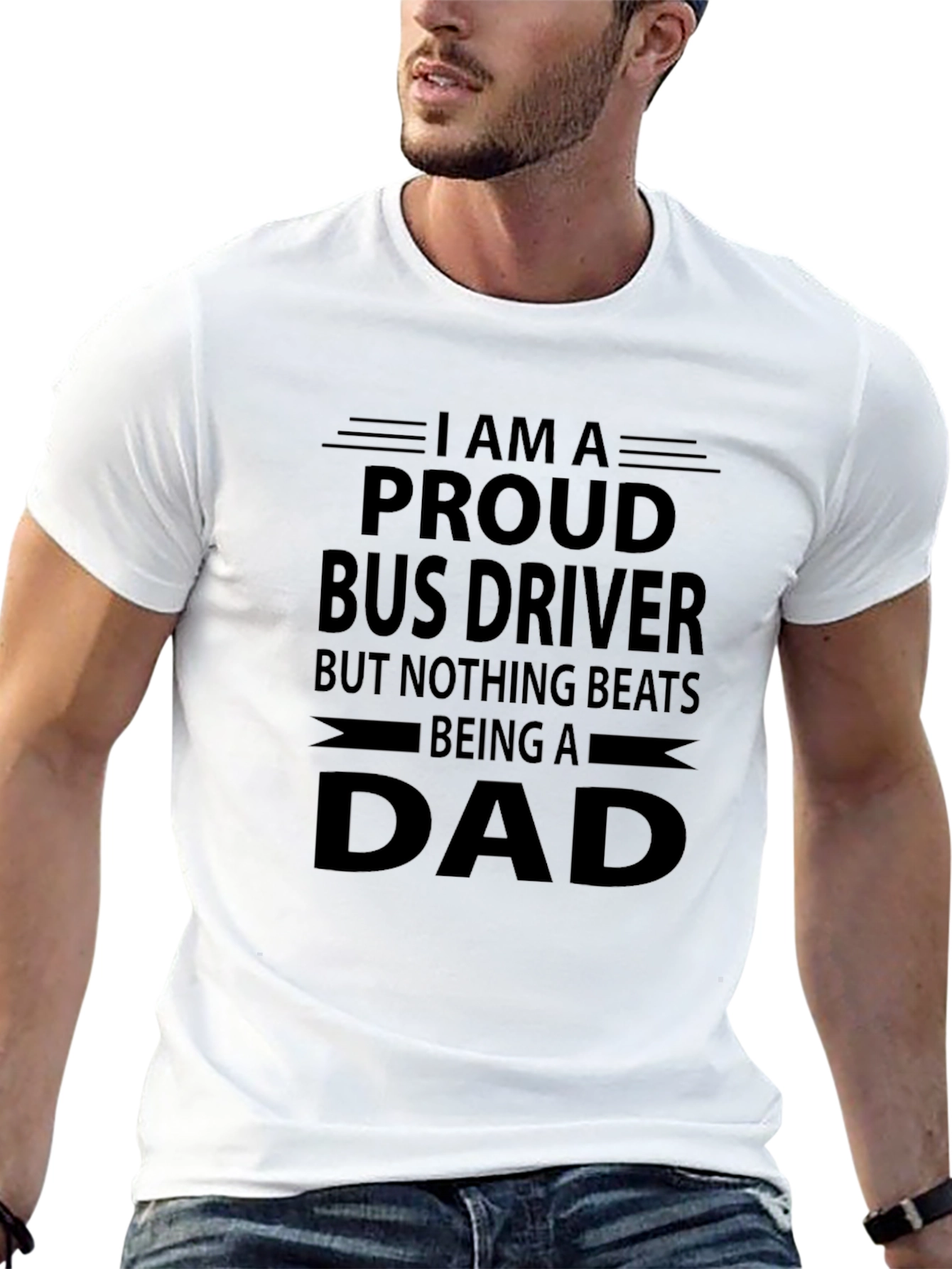 Proud Bus Driver Dad Graphic Tee