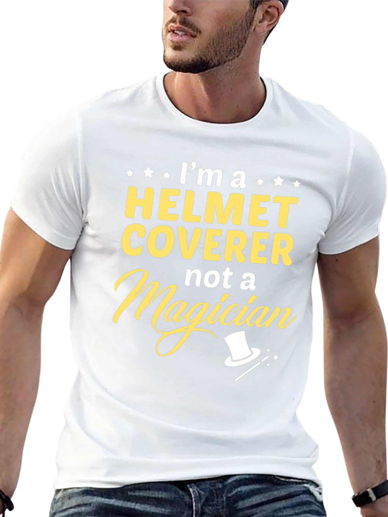 Helmet Coverer T-Shirt - Funny Job Tee