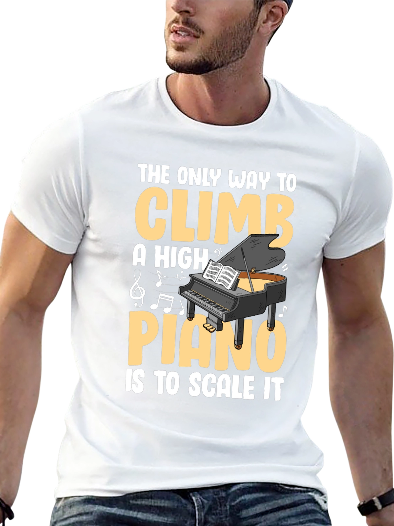 Piano Scale T-Shirt - Musical Pun Tee