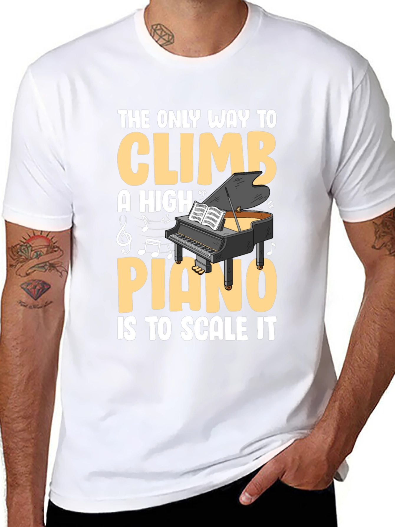 Piano Scale T-Shirt - Musical Pun Tee