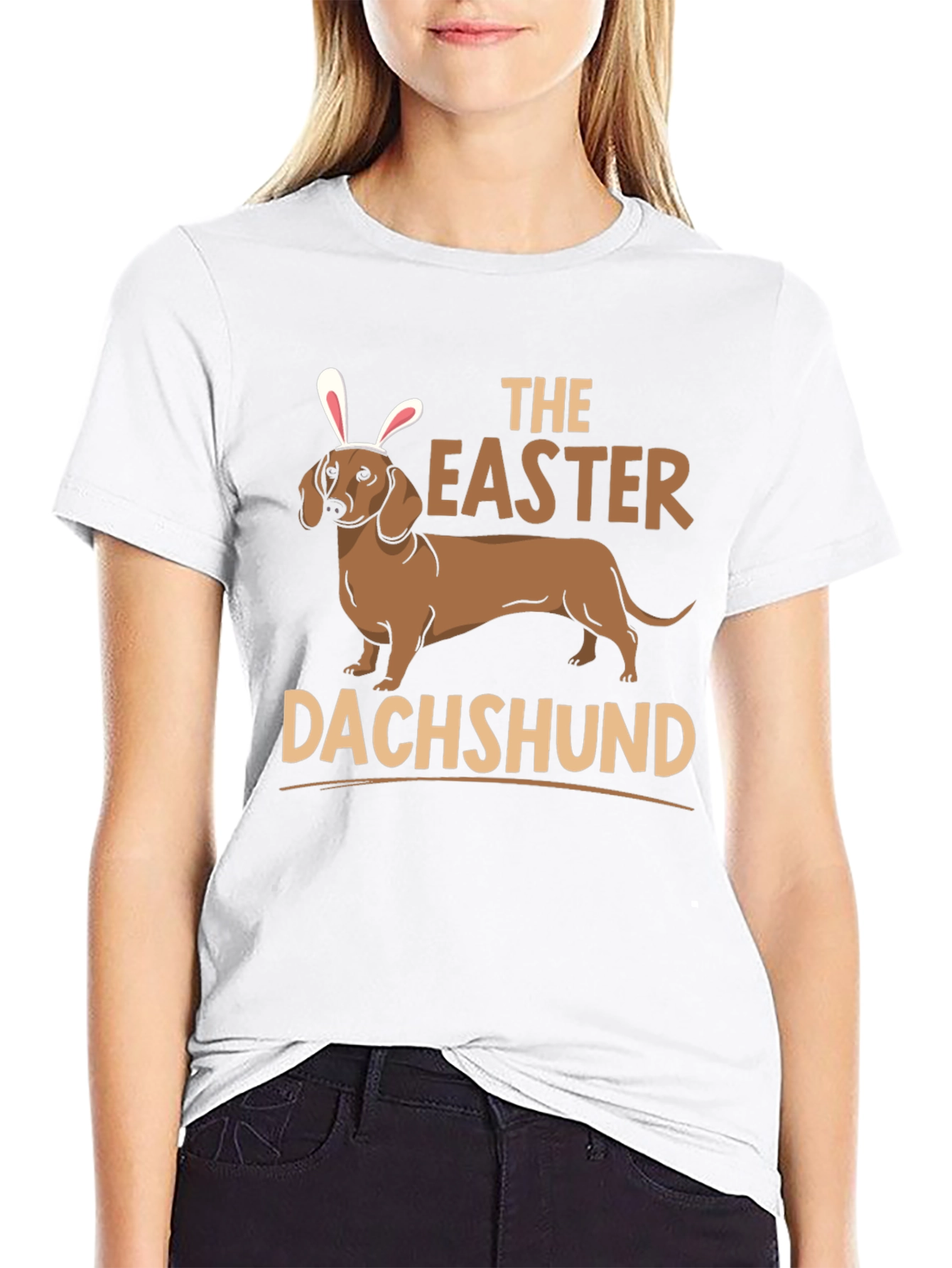 Easter Dachshund T-Shirt - Cute Bunny Dog Tee