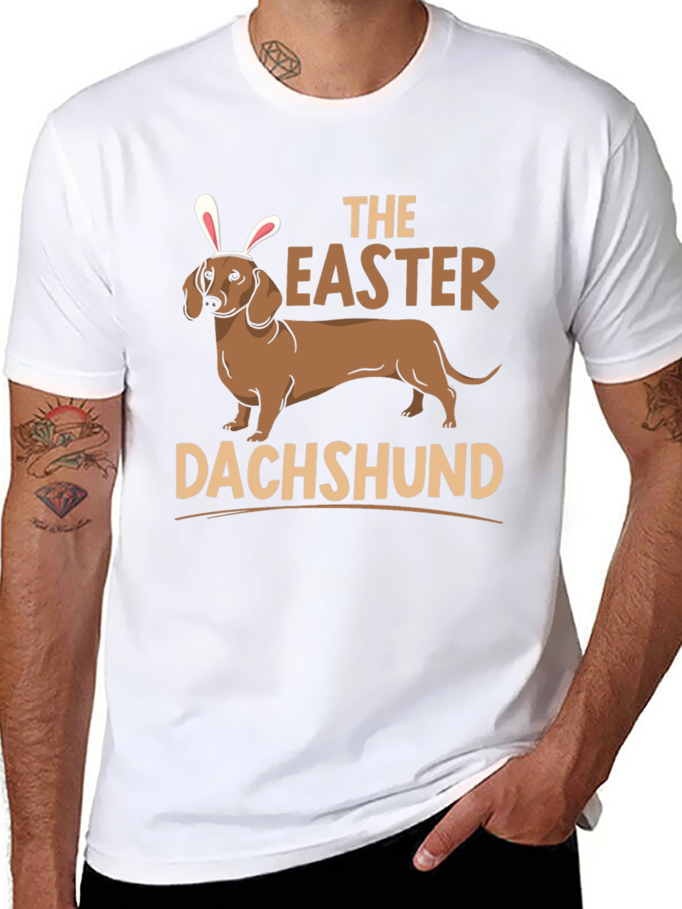 Easter Dachshund T-Shirt - Cute Bunny Dog Tee