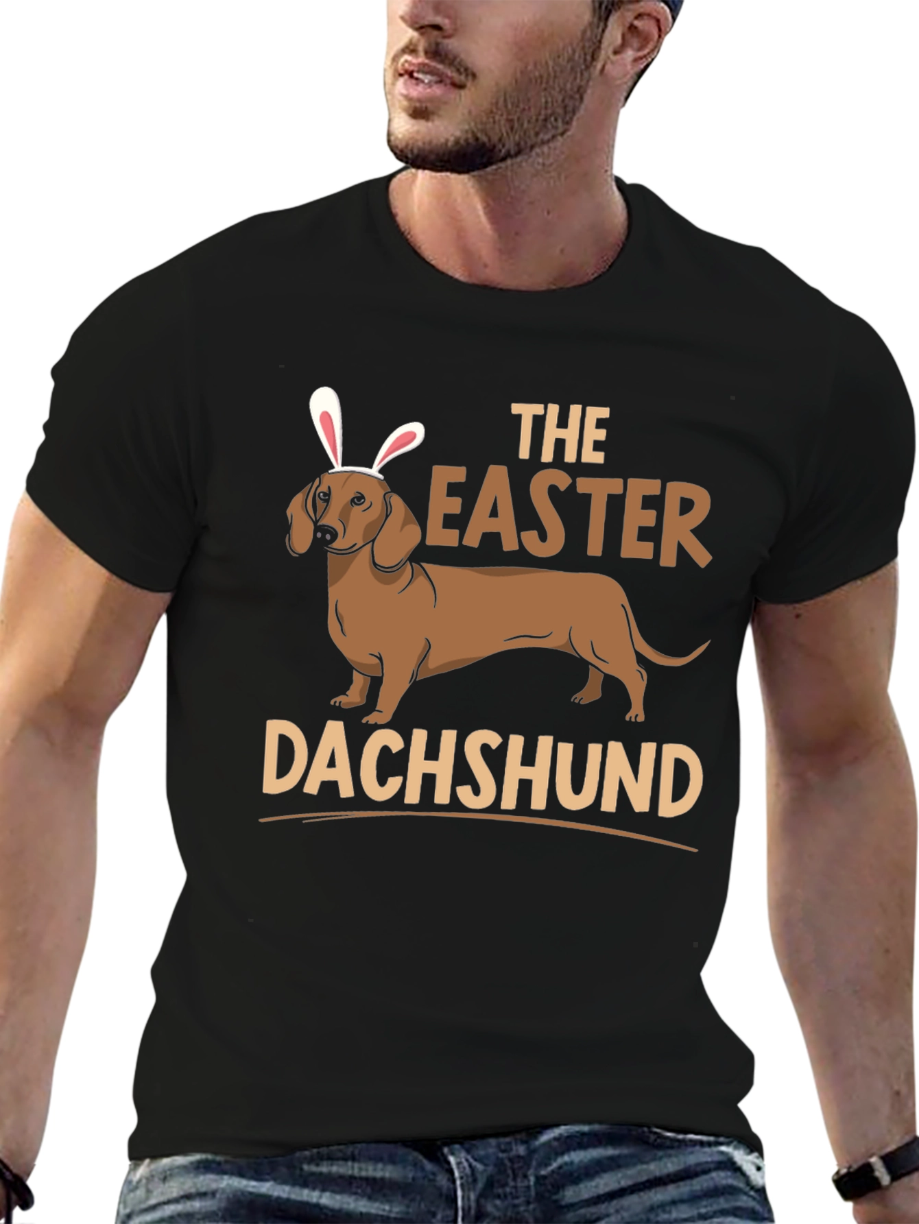Easter Dachshund T-Shirt - Cute Bunny Dog Tee