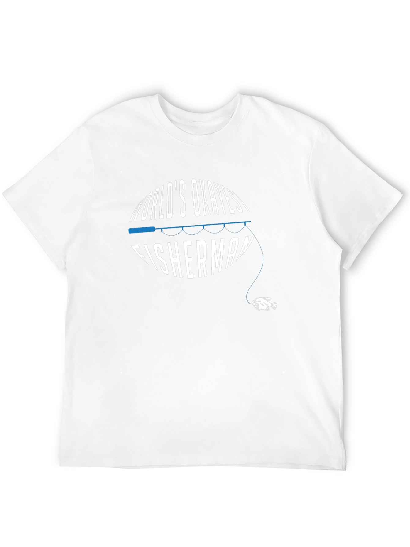 Worlds Okayest Fisherman Black T-Shirt