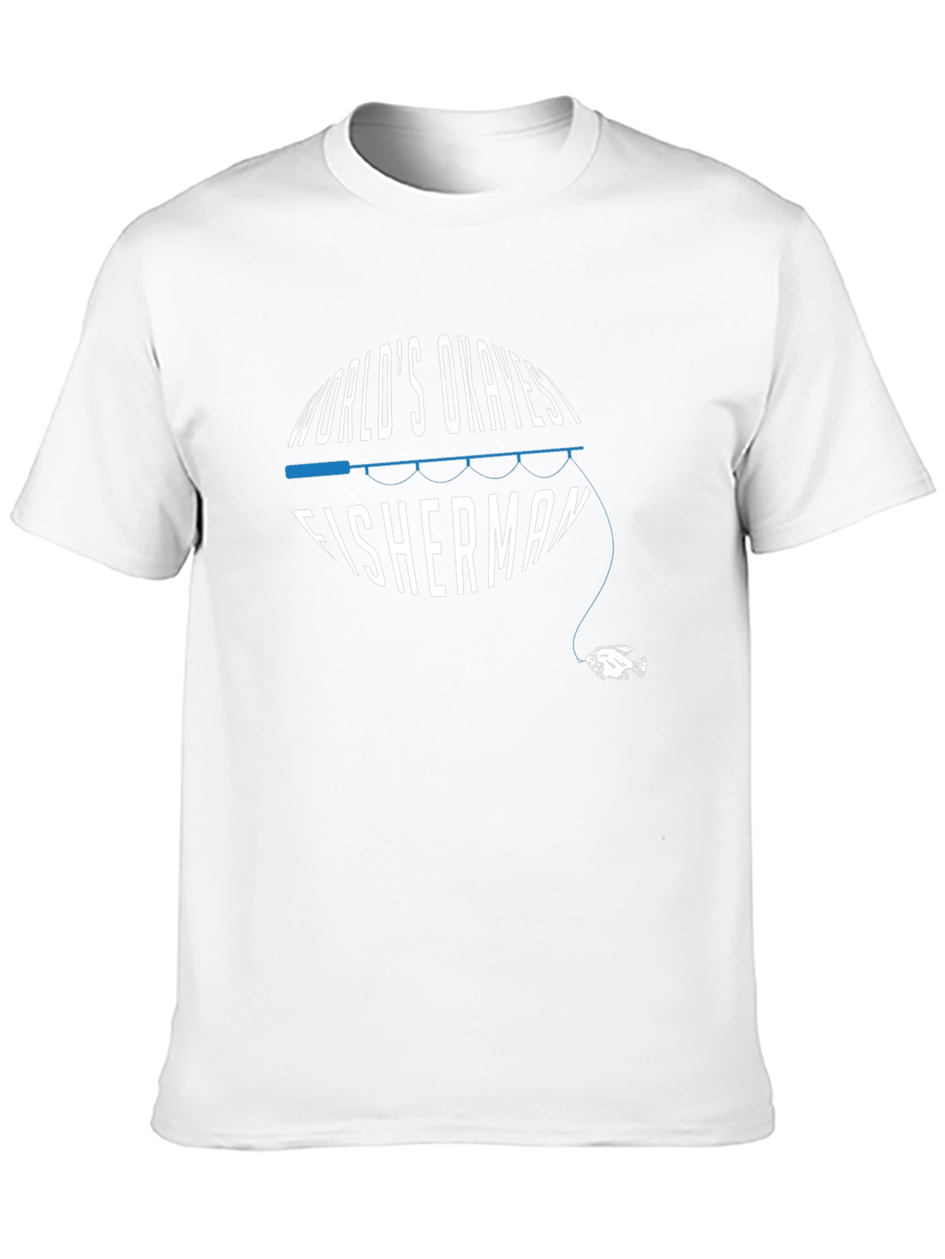 Worlds Okayest Fisherman Black T-Shirt