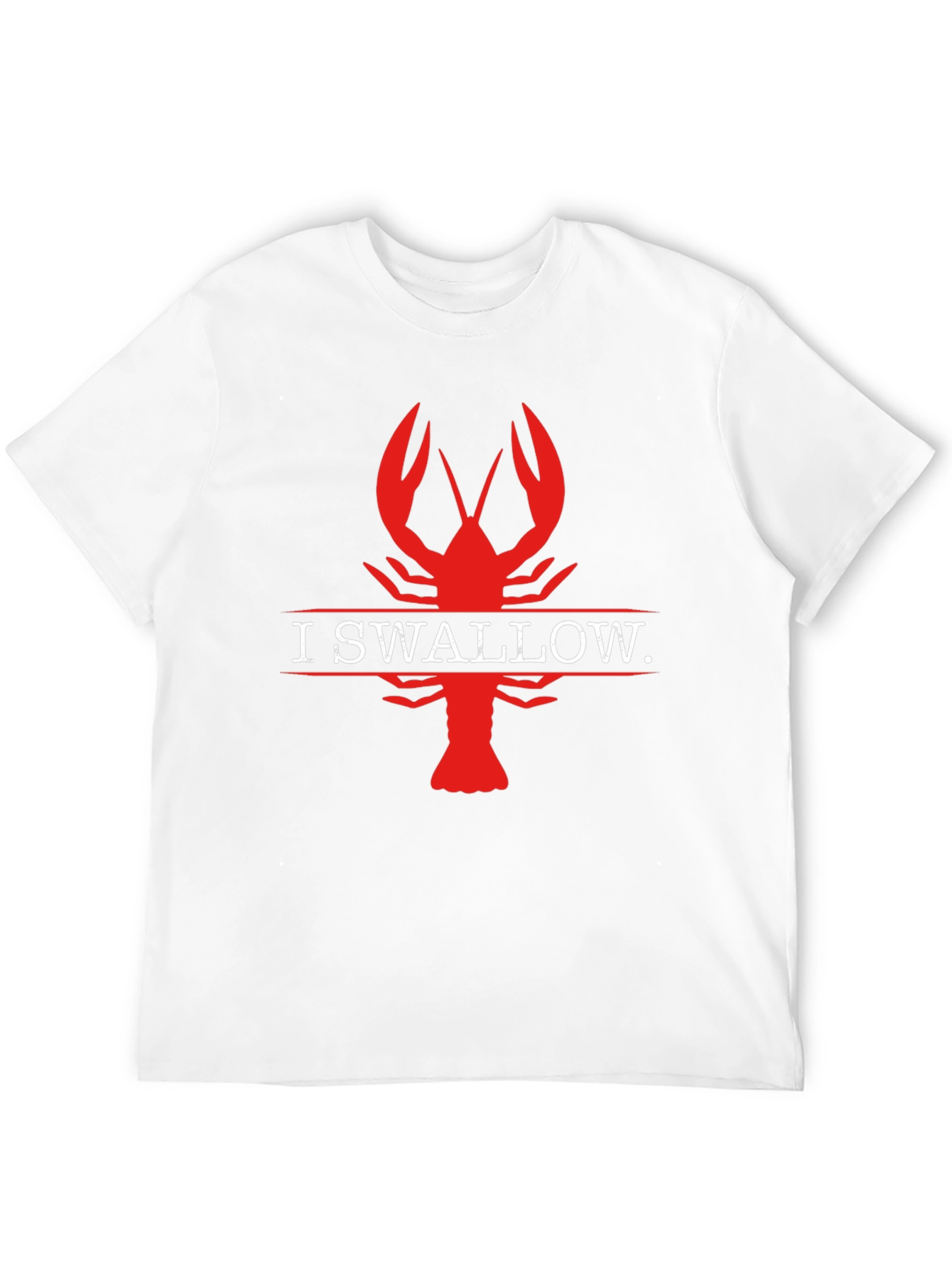I Swallow Crawfish Black T-Shirt