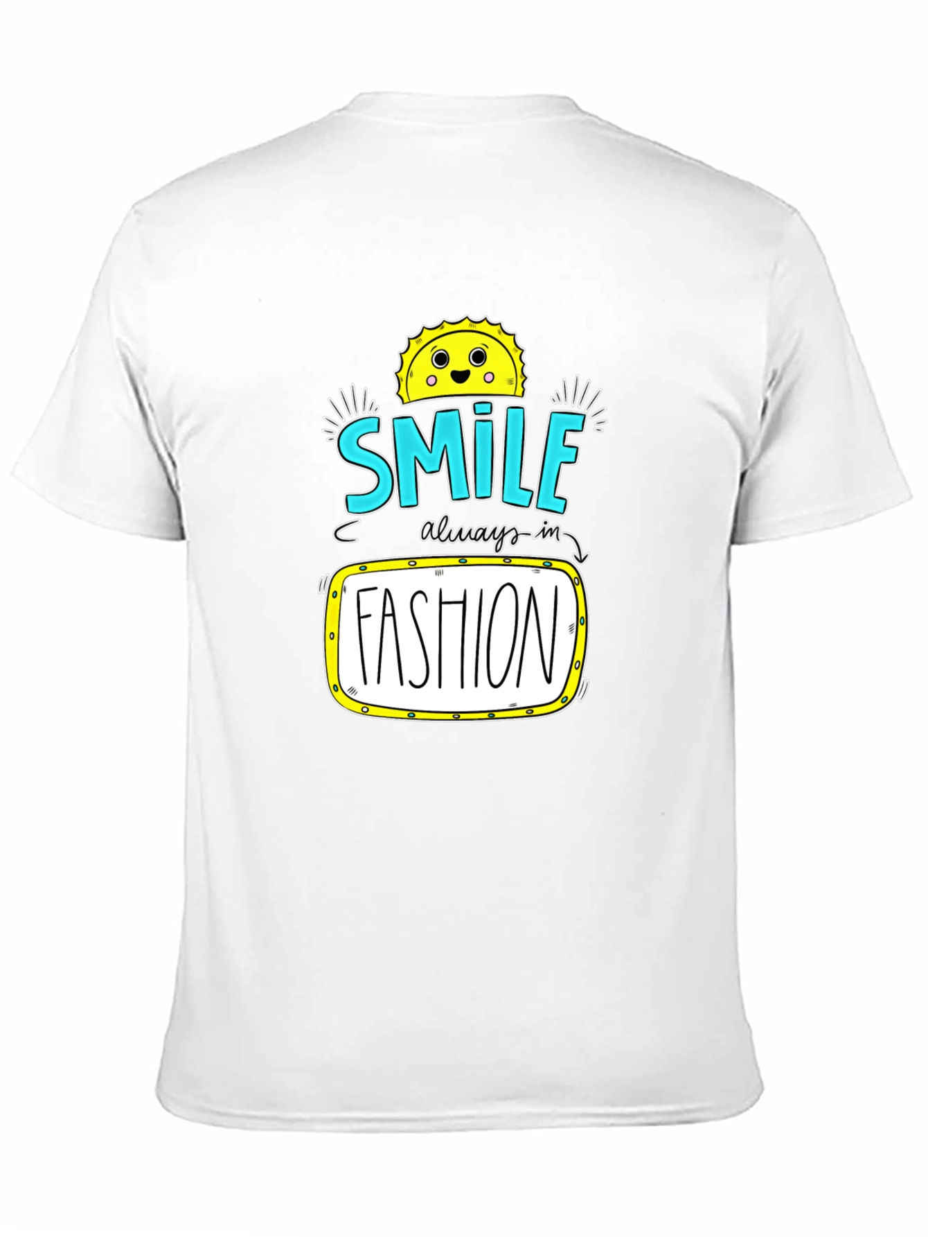 Smile Fashion Graphic Tee - Black Cotton T-Shirt