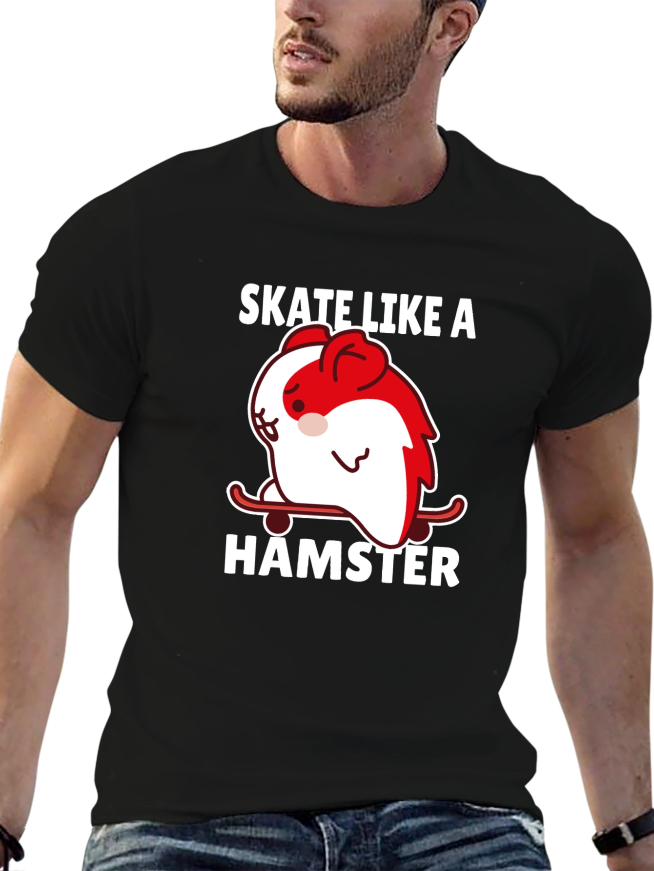 Skate Like a Hamster T-Shirt - Funny Skater Tee