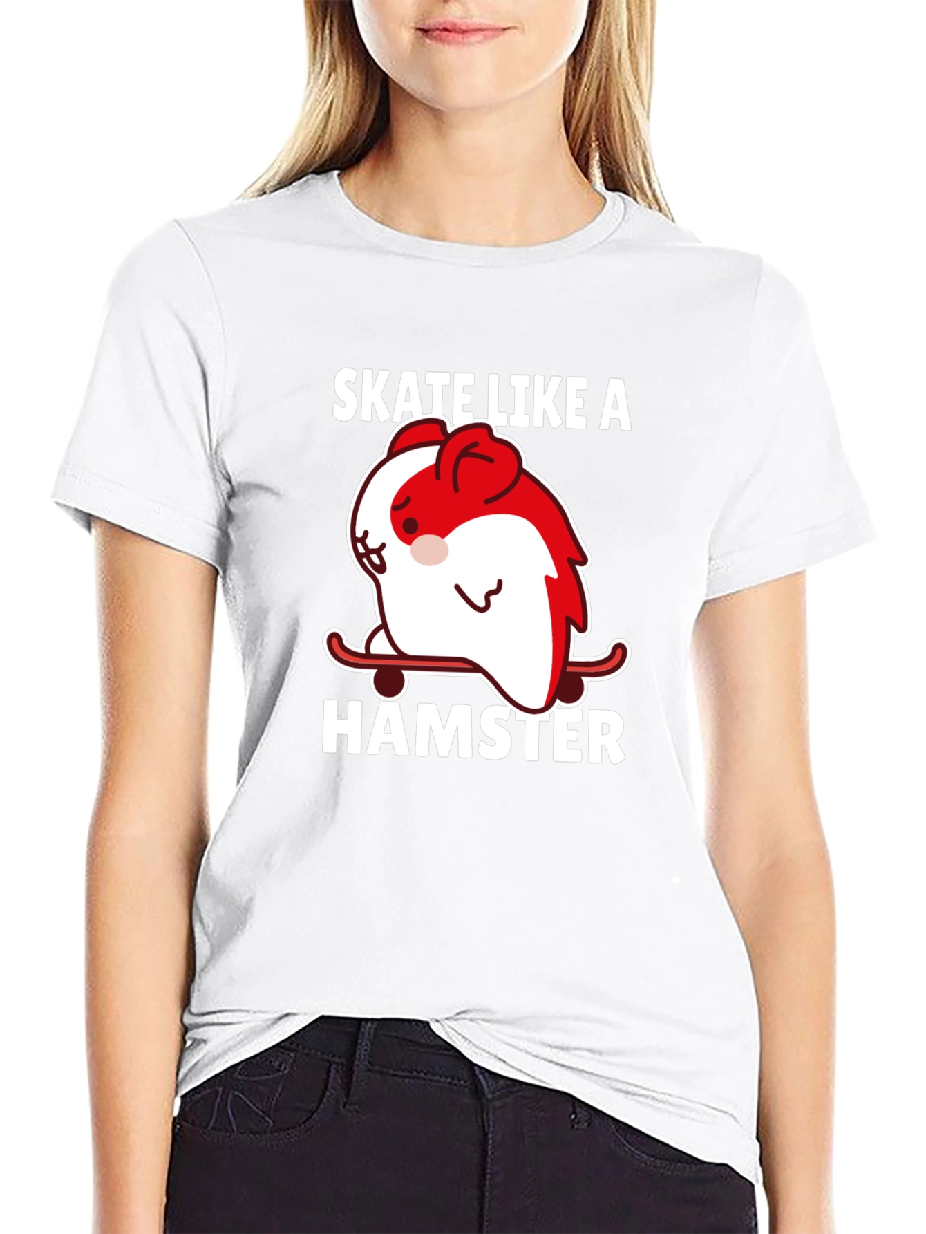 Skate Like a Hamster T-Shirt - Funny Skater Tee