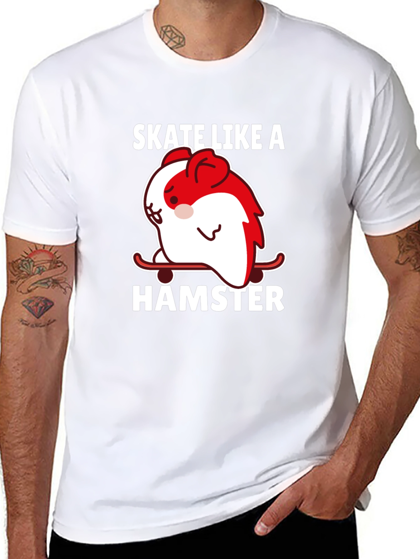 Skate Like a Hamster T-Shirt - Funny Skater Tee