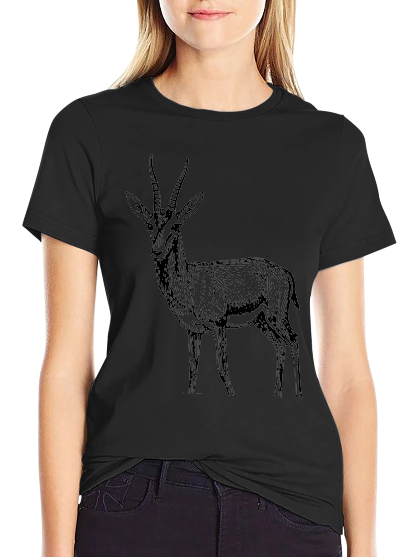 Black Antelope Graphic T-Shirt
