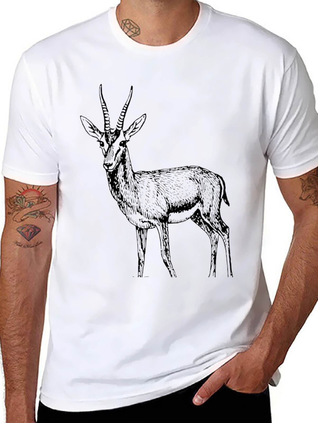 Black Antelope Graphic T-Shirt