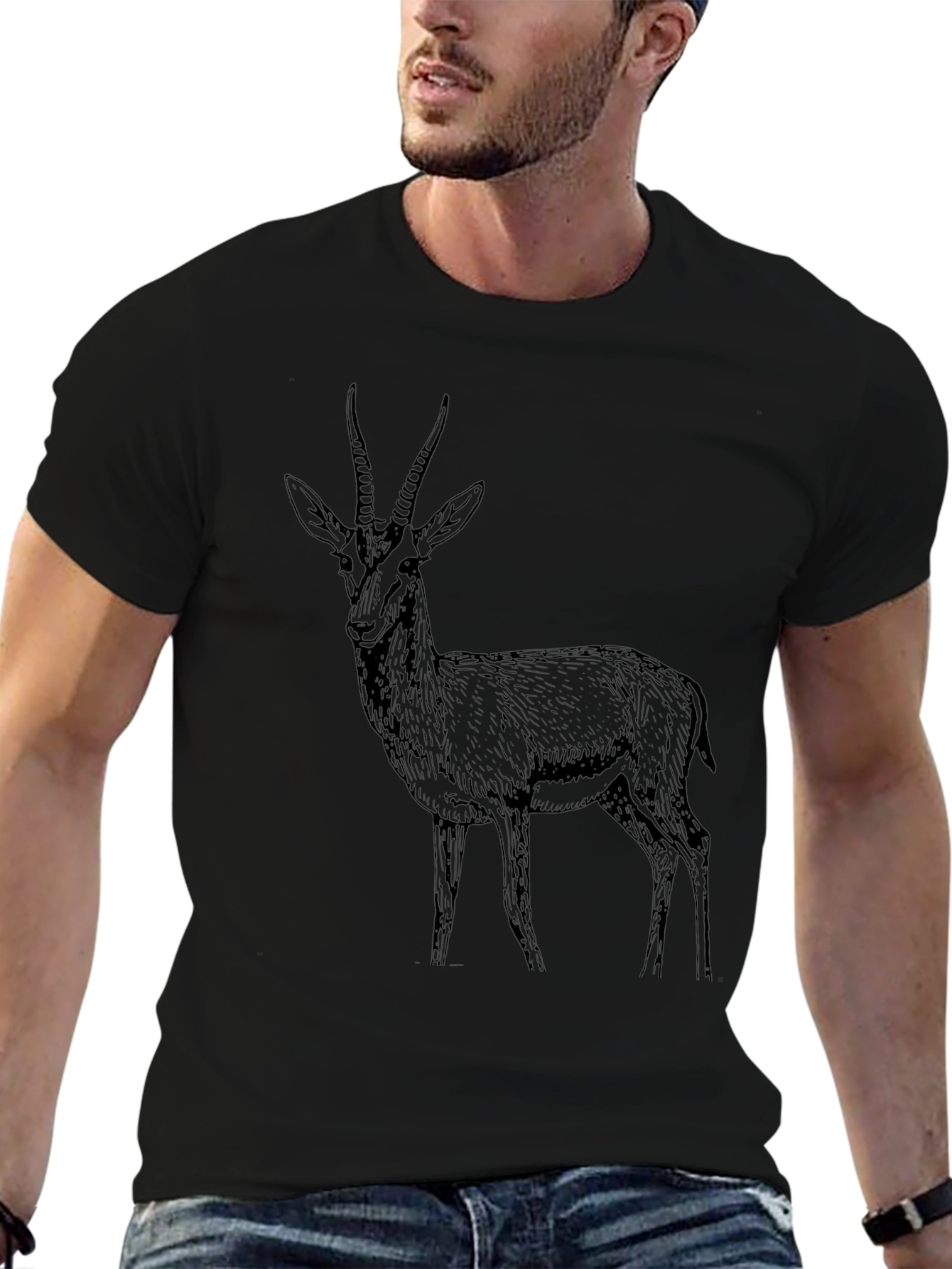Black Antelope Graphic T-Shirt