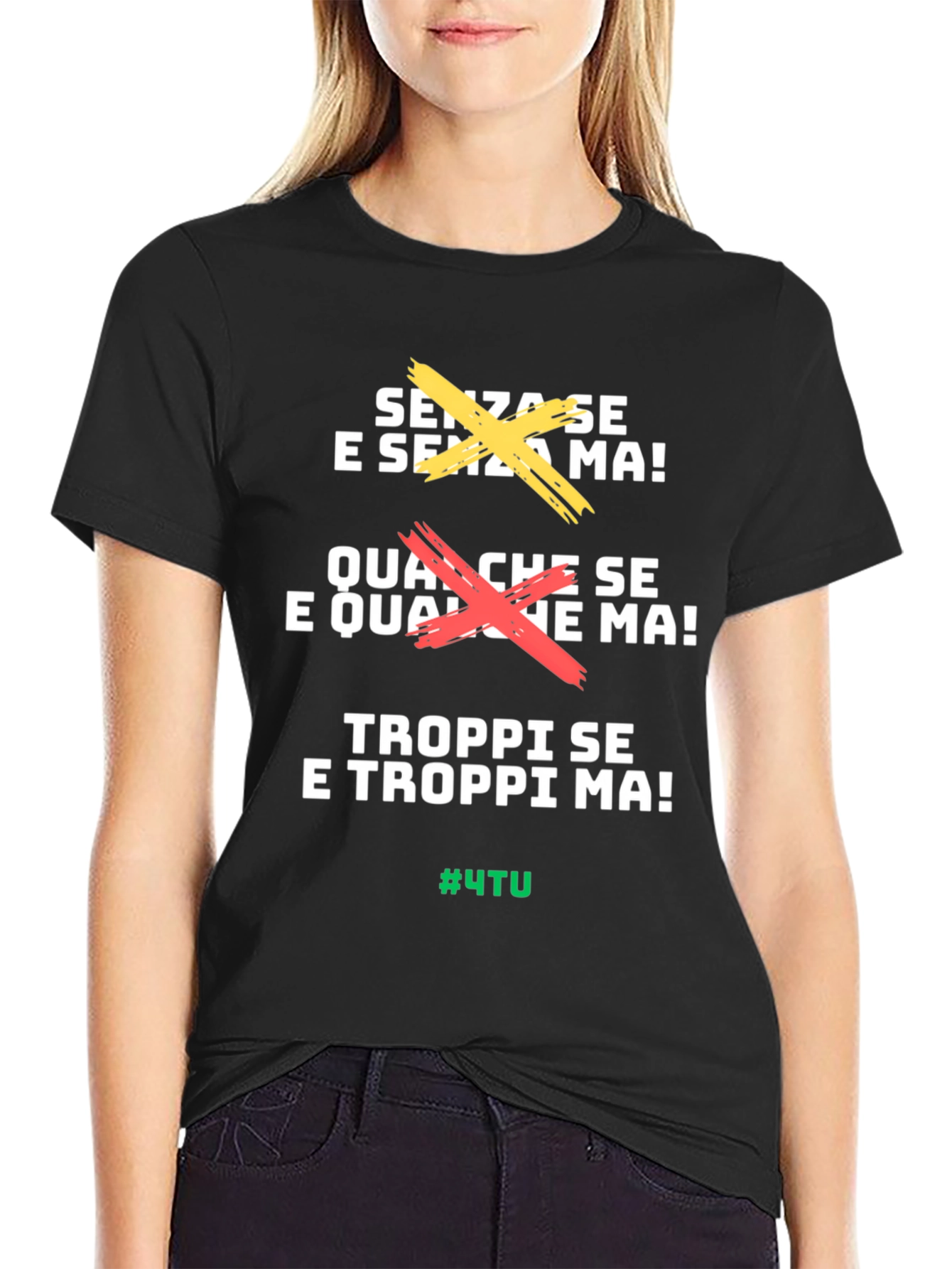 Senza Se E Senza Ma Black T-Shirt