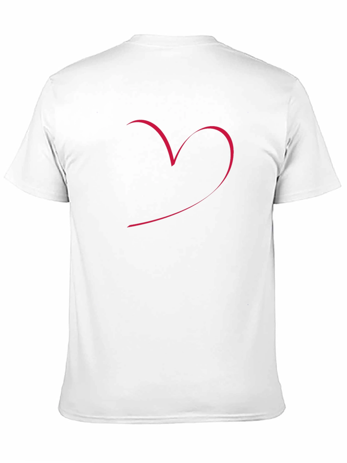 Mens Black Tee with Minimalist Heart Design