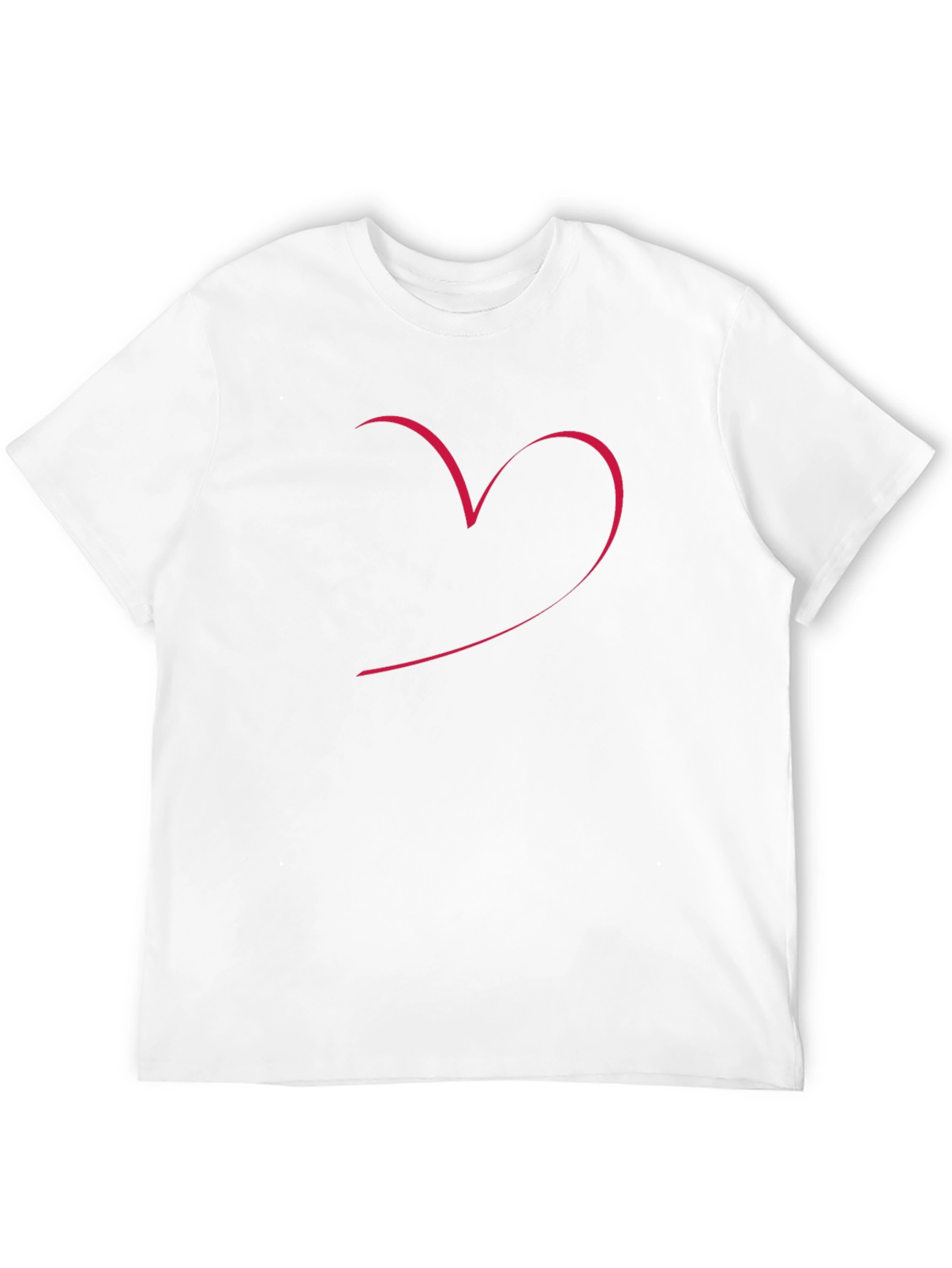 Mens Black Tee with Minimalist Heart Design