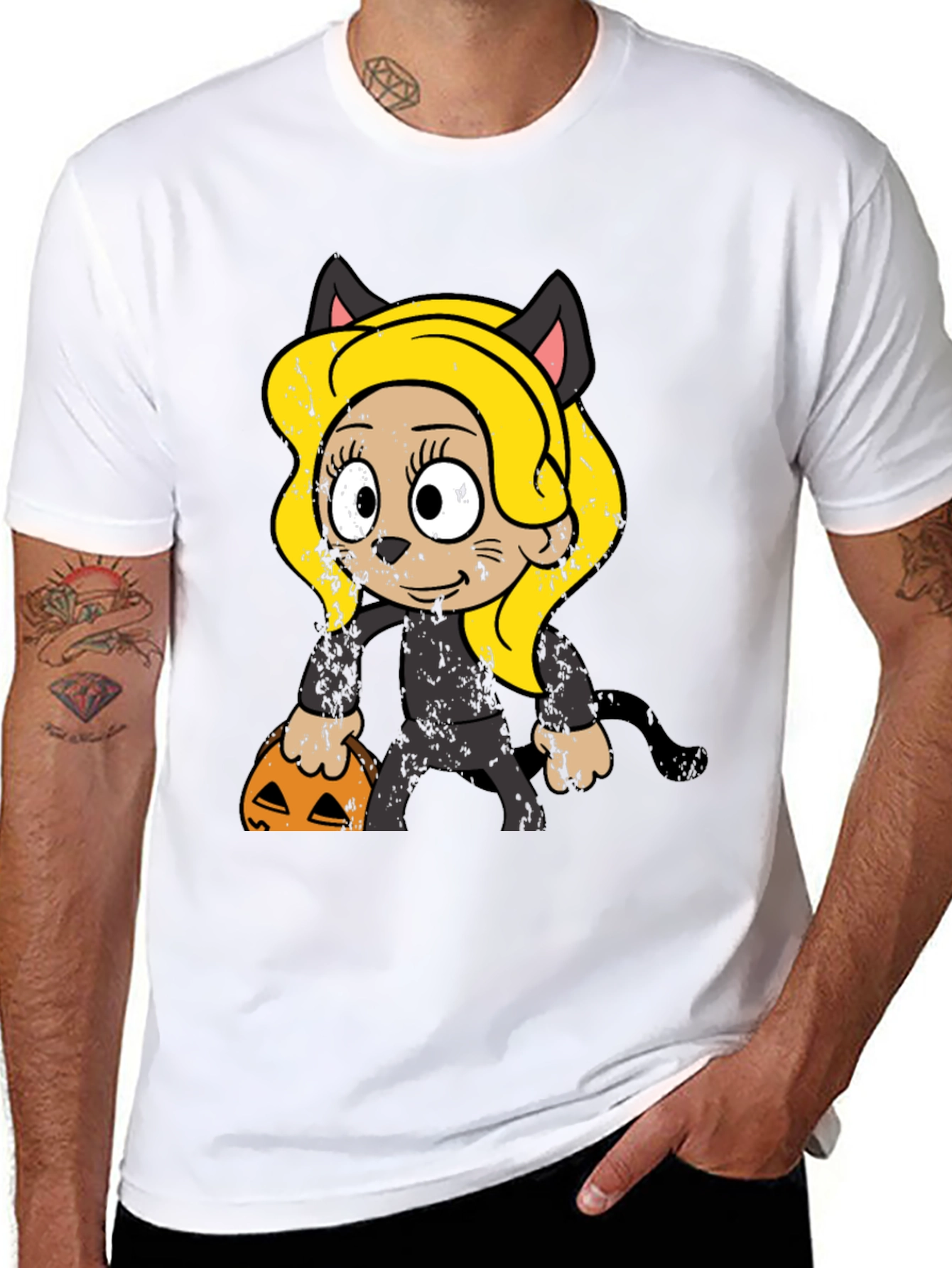 Halloween Cat Girl T-Shirt