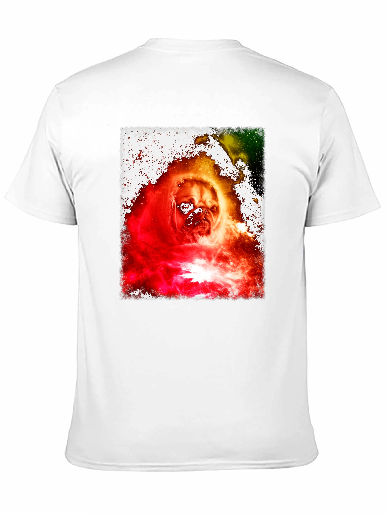 Galaxy Pug Graphic Print Tee