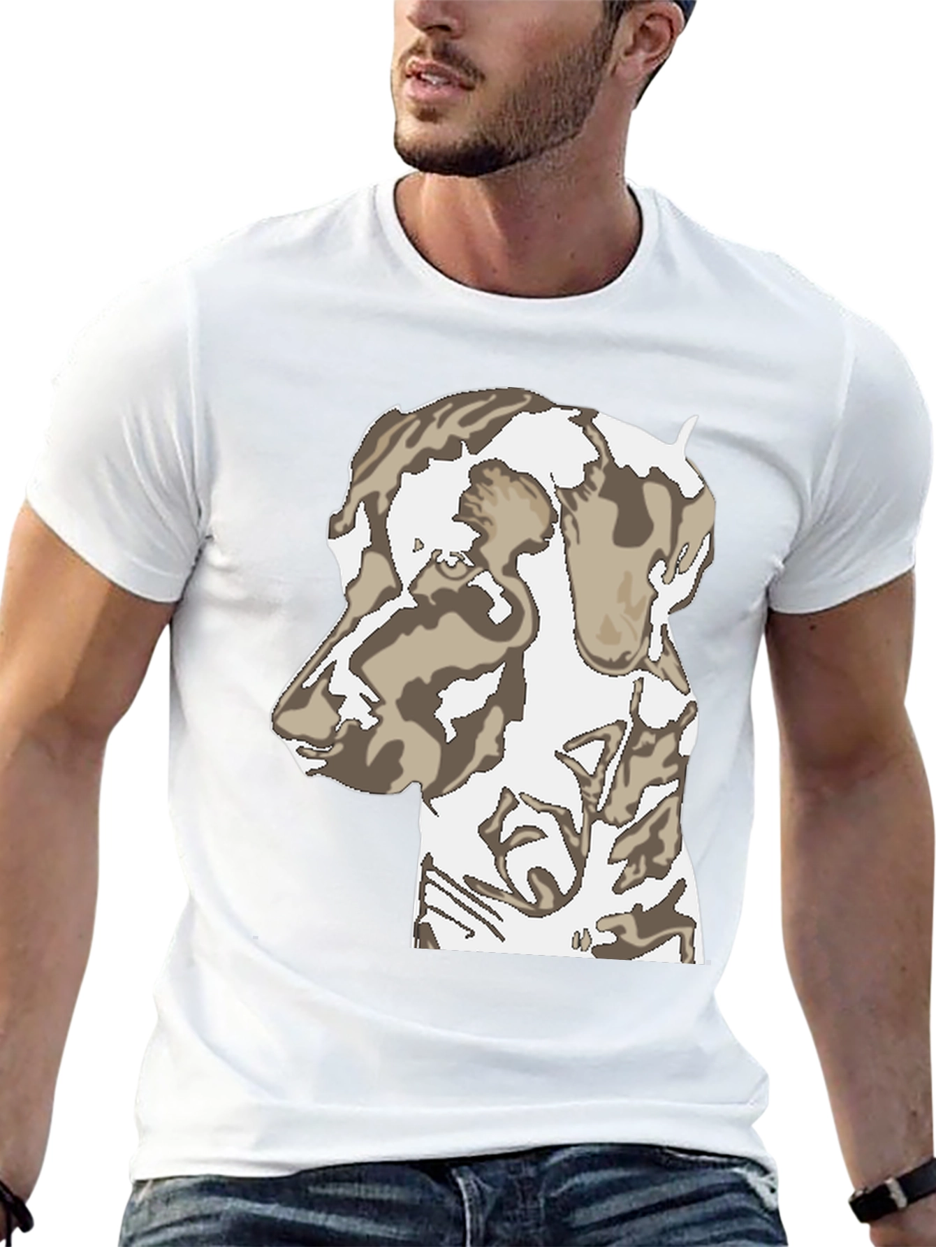 Dog Print Black T-Shirt